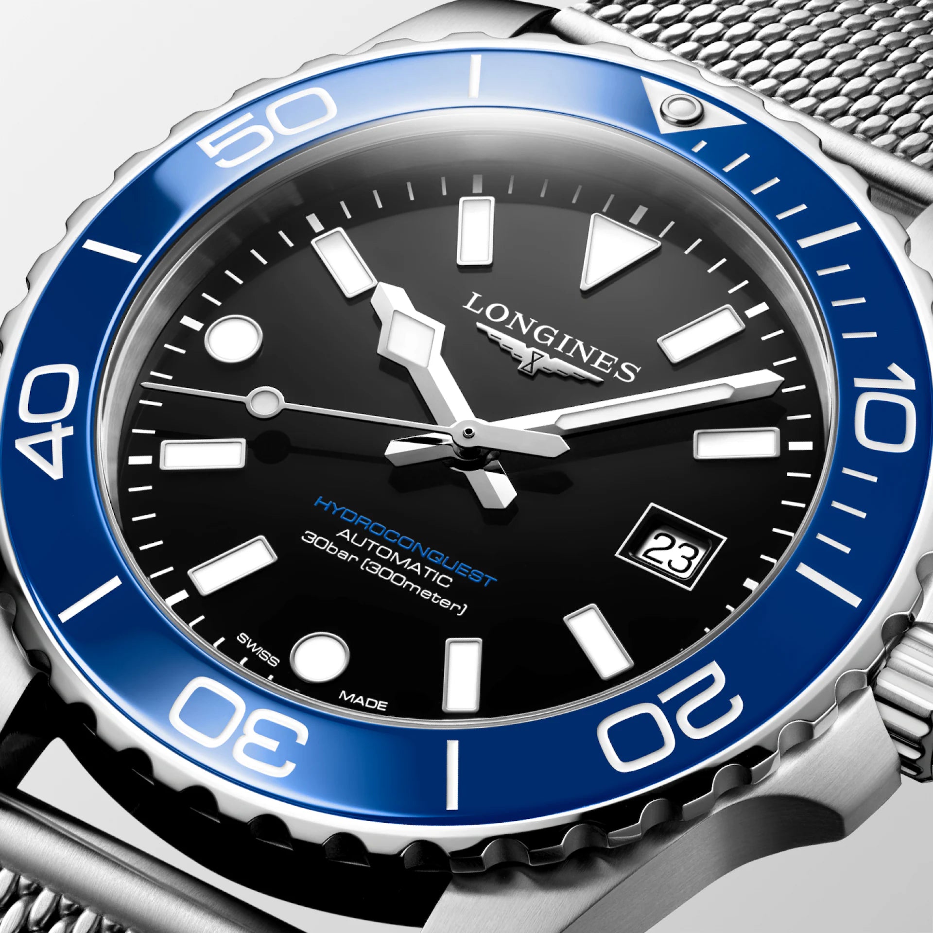 Longines HydroConquest Automatic (Black Dial / 42mm / Blue Bezel)