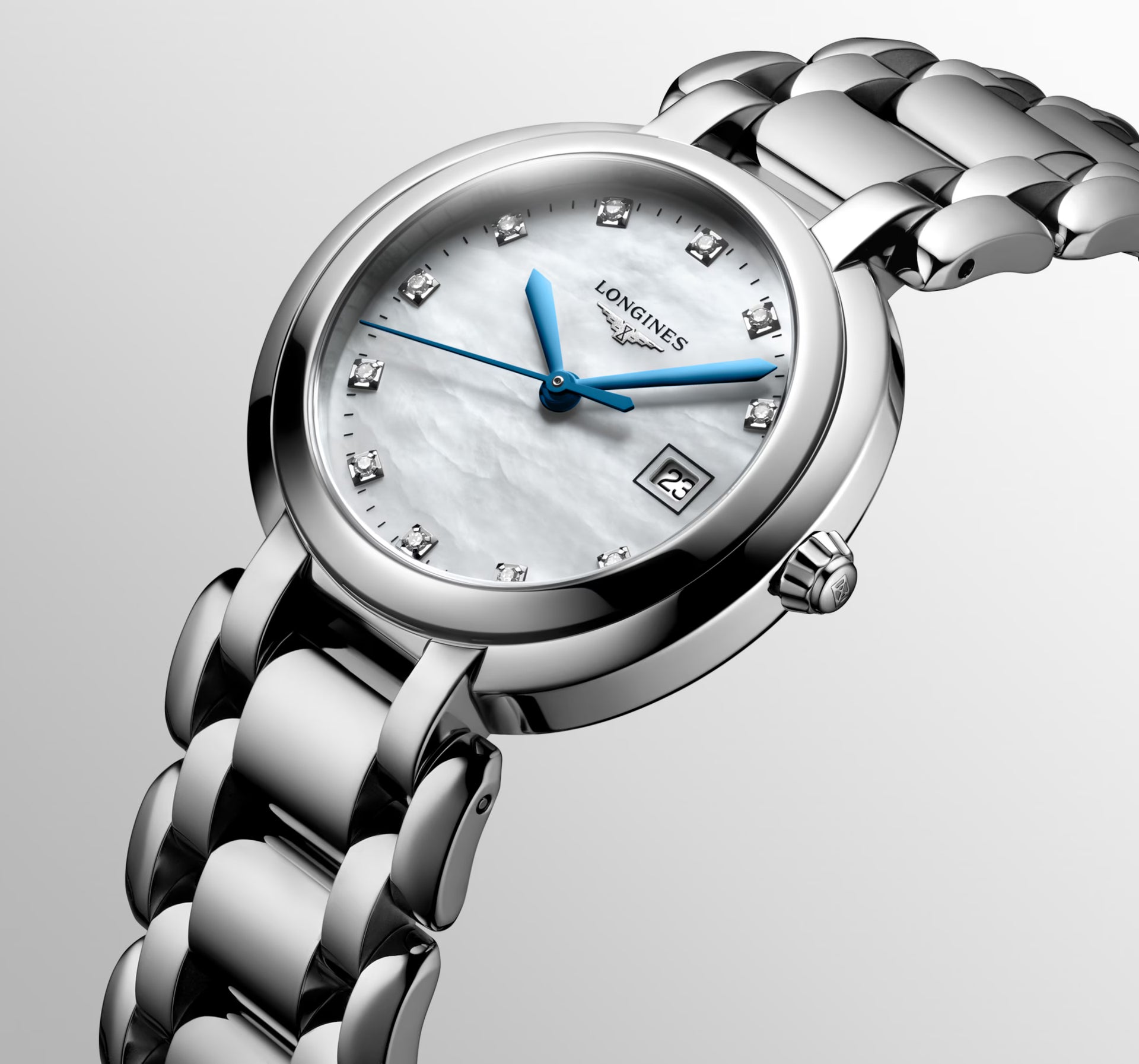 Longines Primaluna Quartz (White MOP Dial / 30mm)