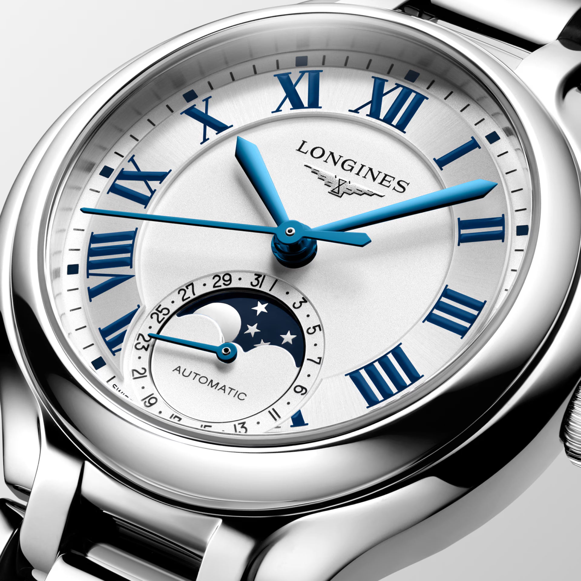 Longines Primaluna Moonphase Automatic (Silver Dial / 34mm)