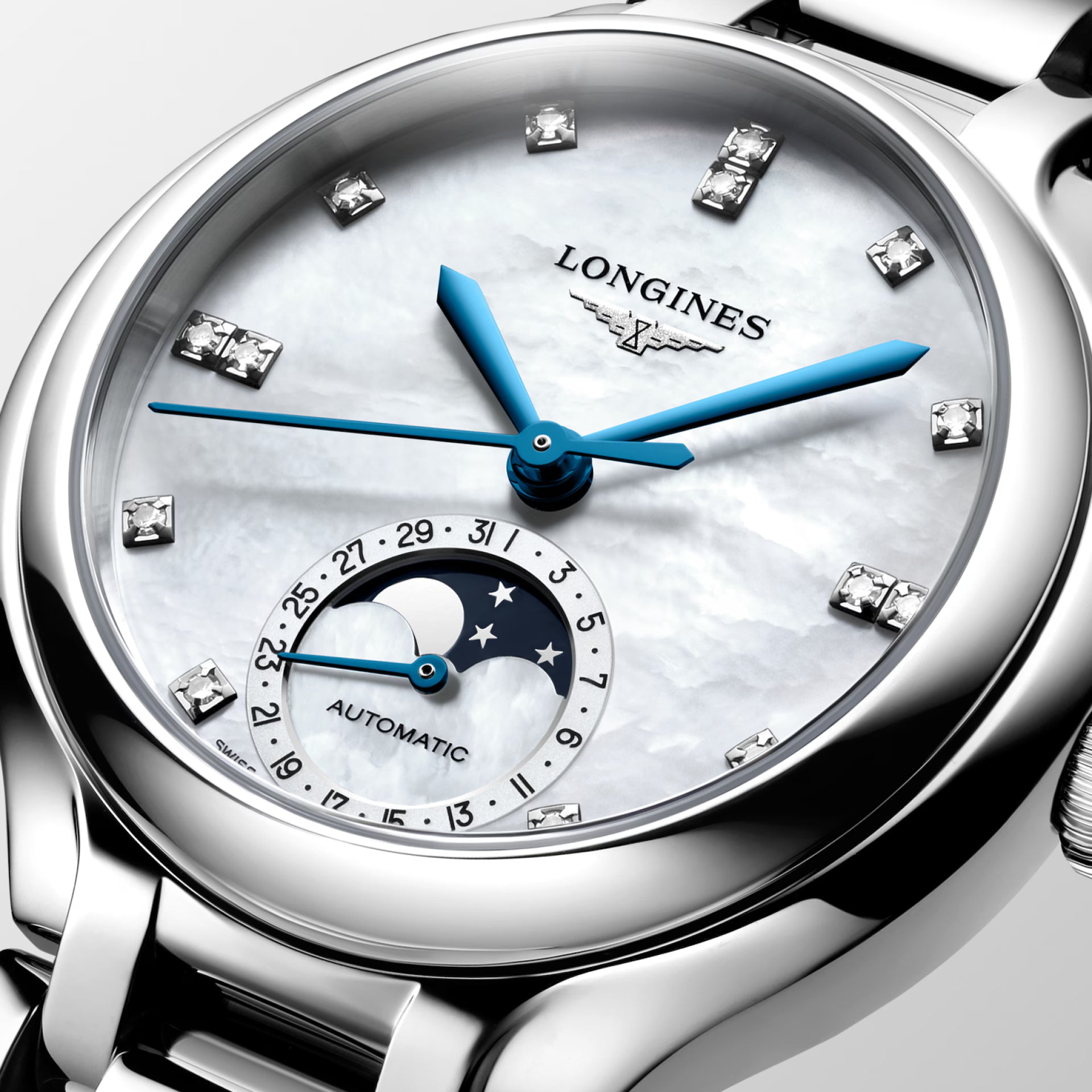 Longines Primaluna Moonphase Automatic (White Dial / 34mm)