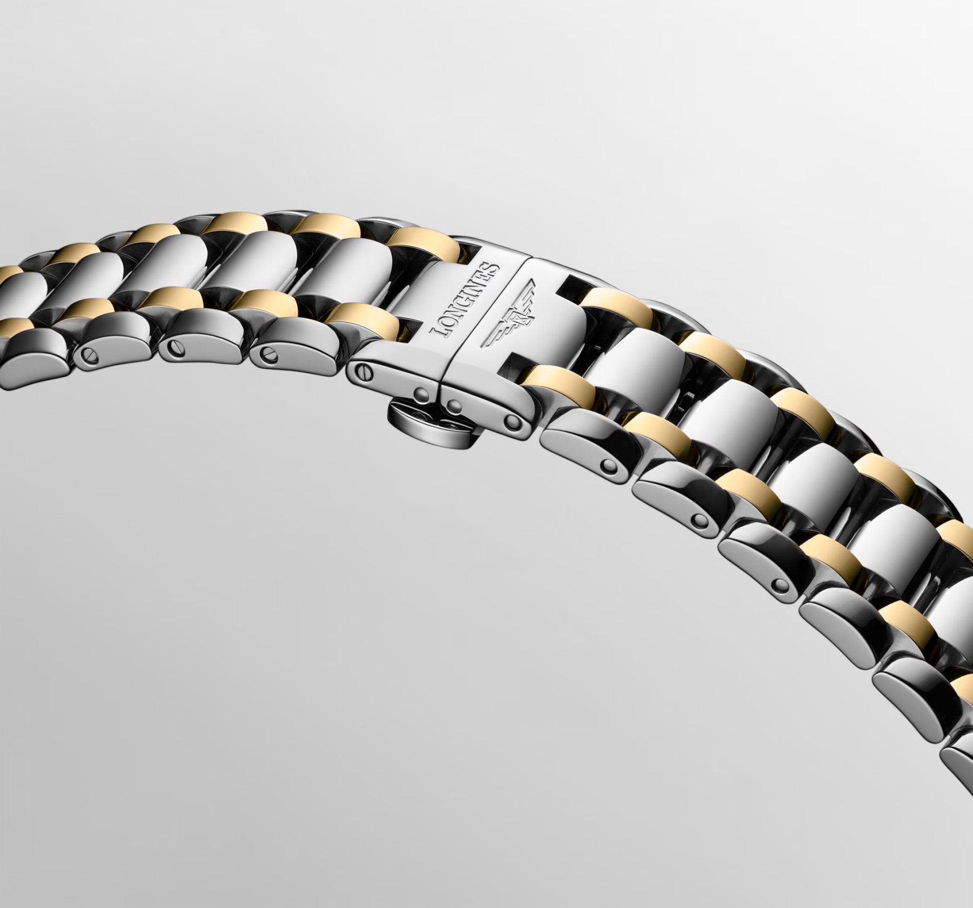 Longines Primaluna Moonphase Automatic (Silver Dial / 34mm / Two-Tone Yellow Gold)