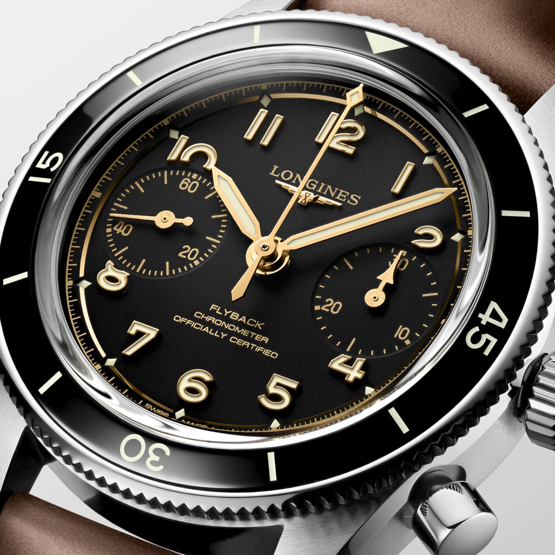 Longines Spirit Pilot Flyback Automatic (Black Dial / 39.5mm)