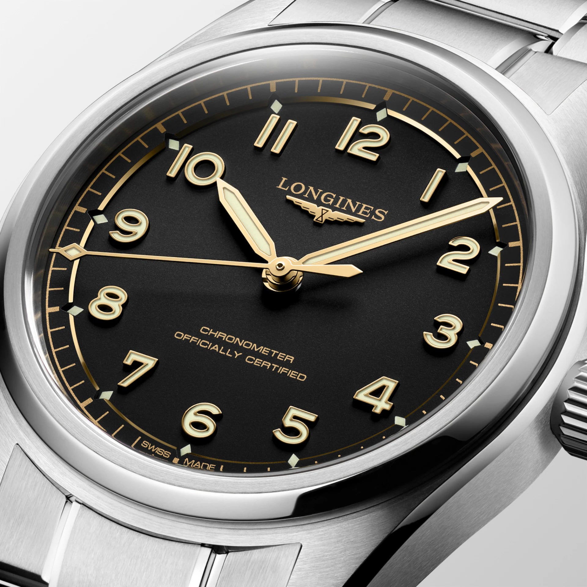 Longines Spirit Pilot Automatic (Black Dial / 39mm)