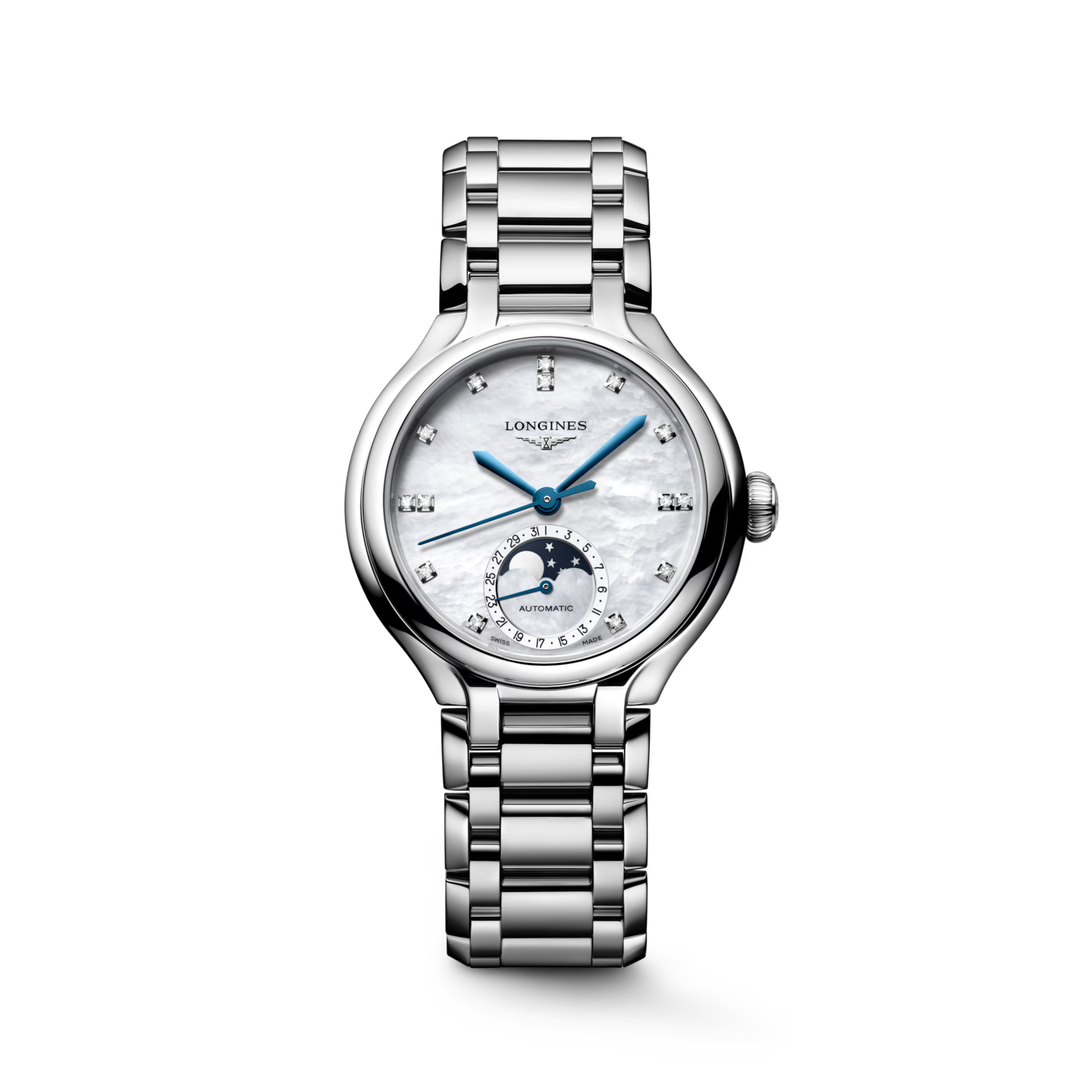 Longines Primaluna Moonphase Automatic (White Dial / 34mm)