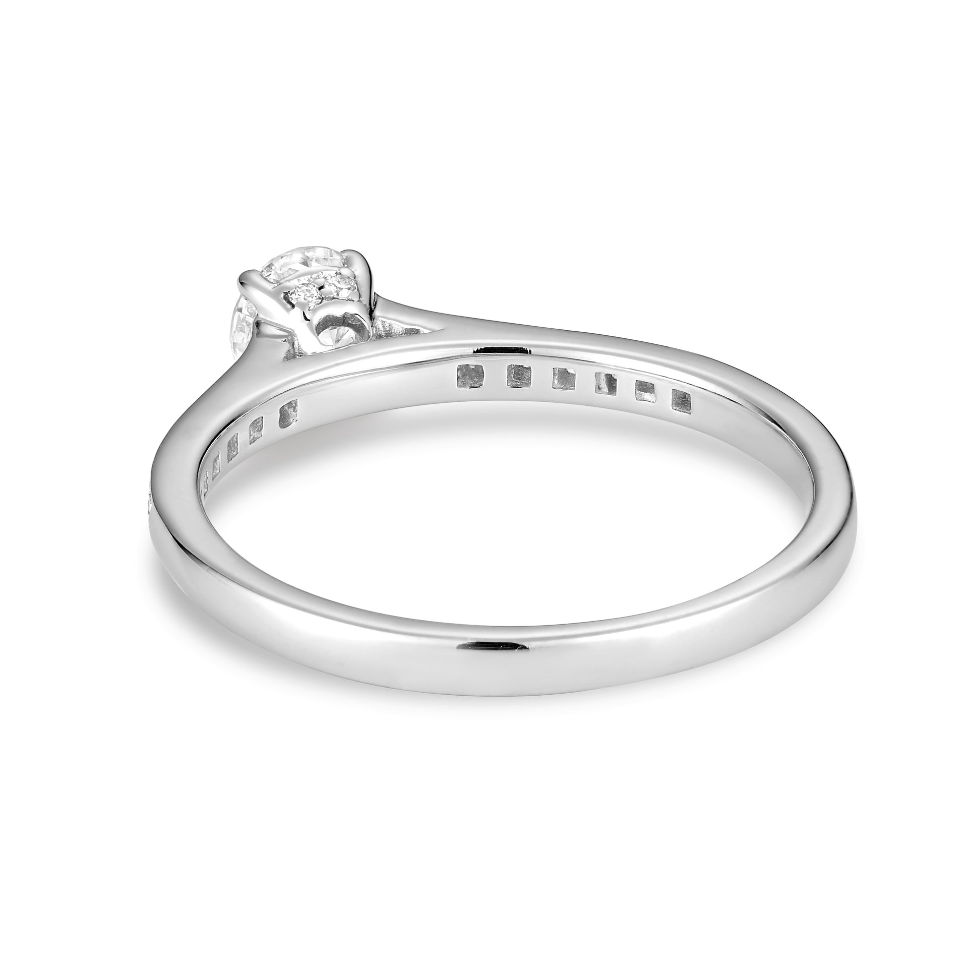 Bague de fiançailles en diamant rond de 14 carats de la collection Hemsleys