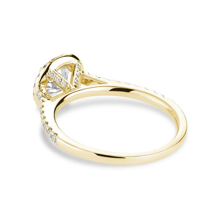 Hemsleys Collection 14K Round Diamond Engagement Ring with Round Halo