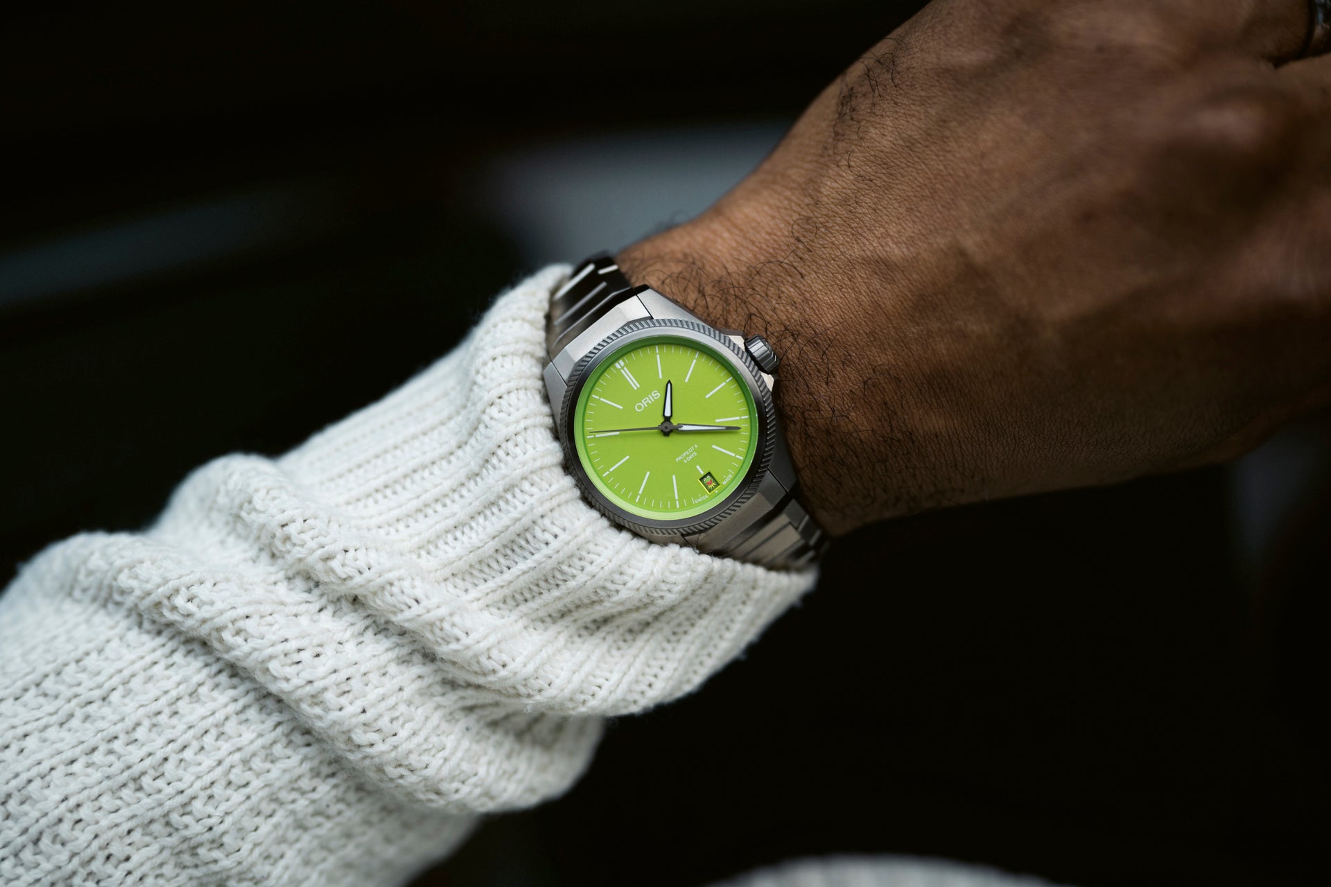 Oris ProPilot X Kermit Edition Calibre 400 REF#40077787157-Set (Green Dial / 39mm)