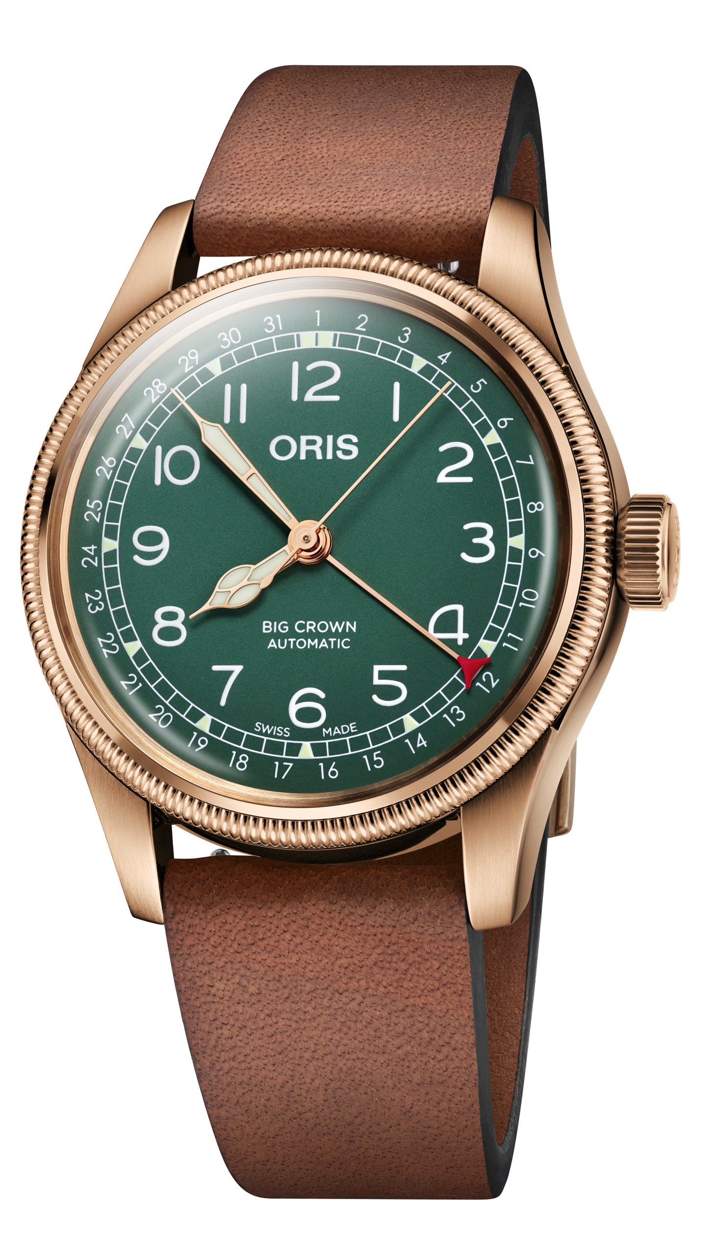 Oris Big Crown Pointer Date 80th Anniversary Automatic REF#75477413167-0752058BR (Green Dial / 40mm)