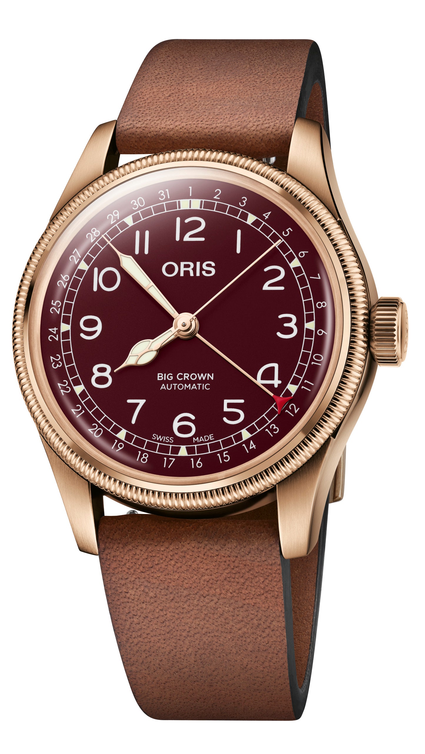Oris Big Crown Pointer Date Bronze Automatic REF#75477413168 (Red Dial / 40mm)