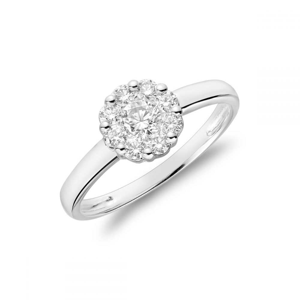 Order Engagement Ring Manish in Round cut 0.650000 Carat 585 White Gold (14K)  Diamond | GLAMIRA.in