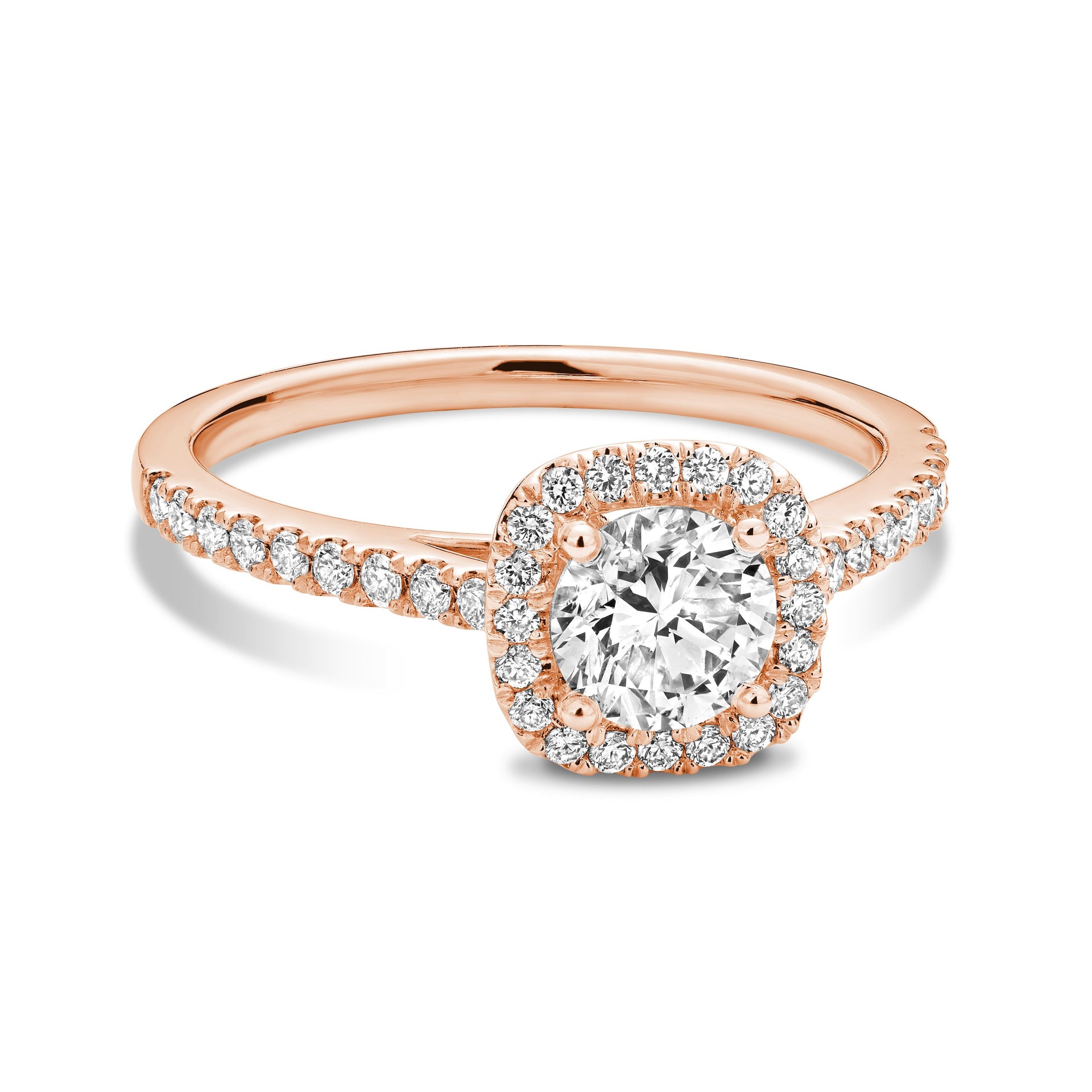 Collection Hemsleys Bague de fiançailles en diamant rond 14K