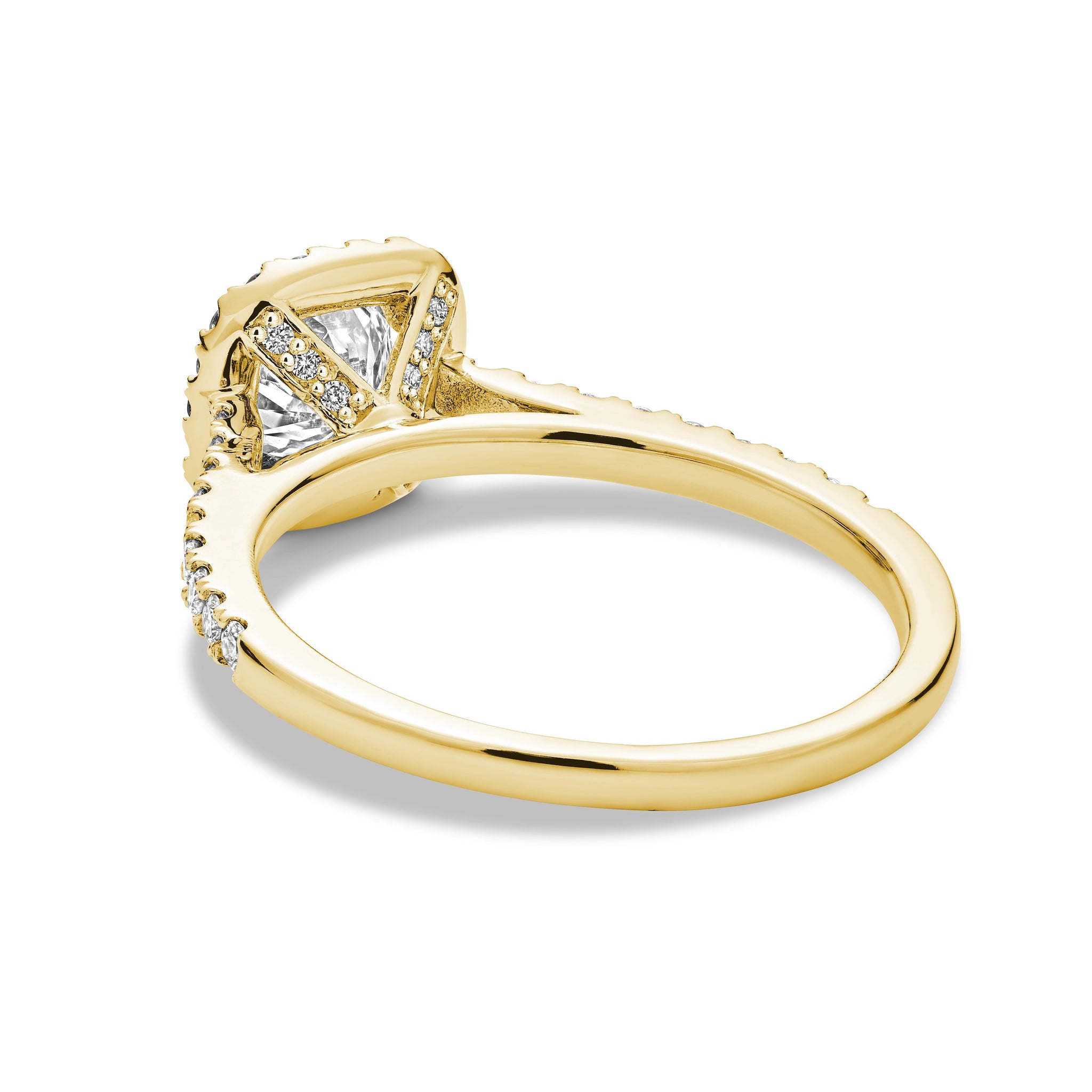 Hemsleys Collection 14K Round Diamond Cushion Halo Engagement Ring