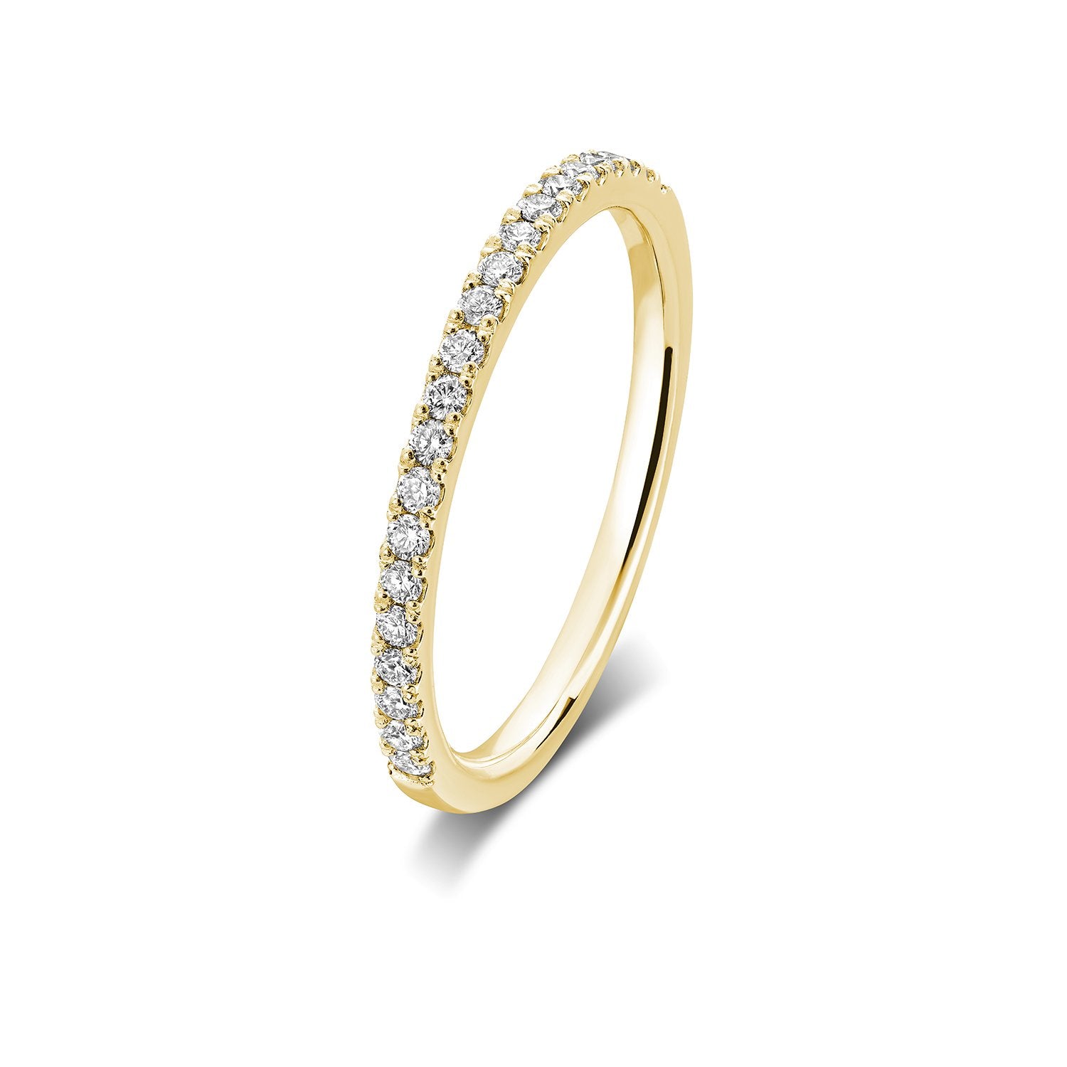 Hemsleys Collection 14K Dainty Diamond Half Eternity Band 0.18cttw