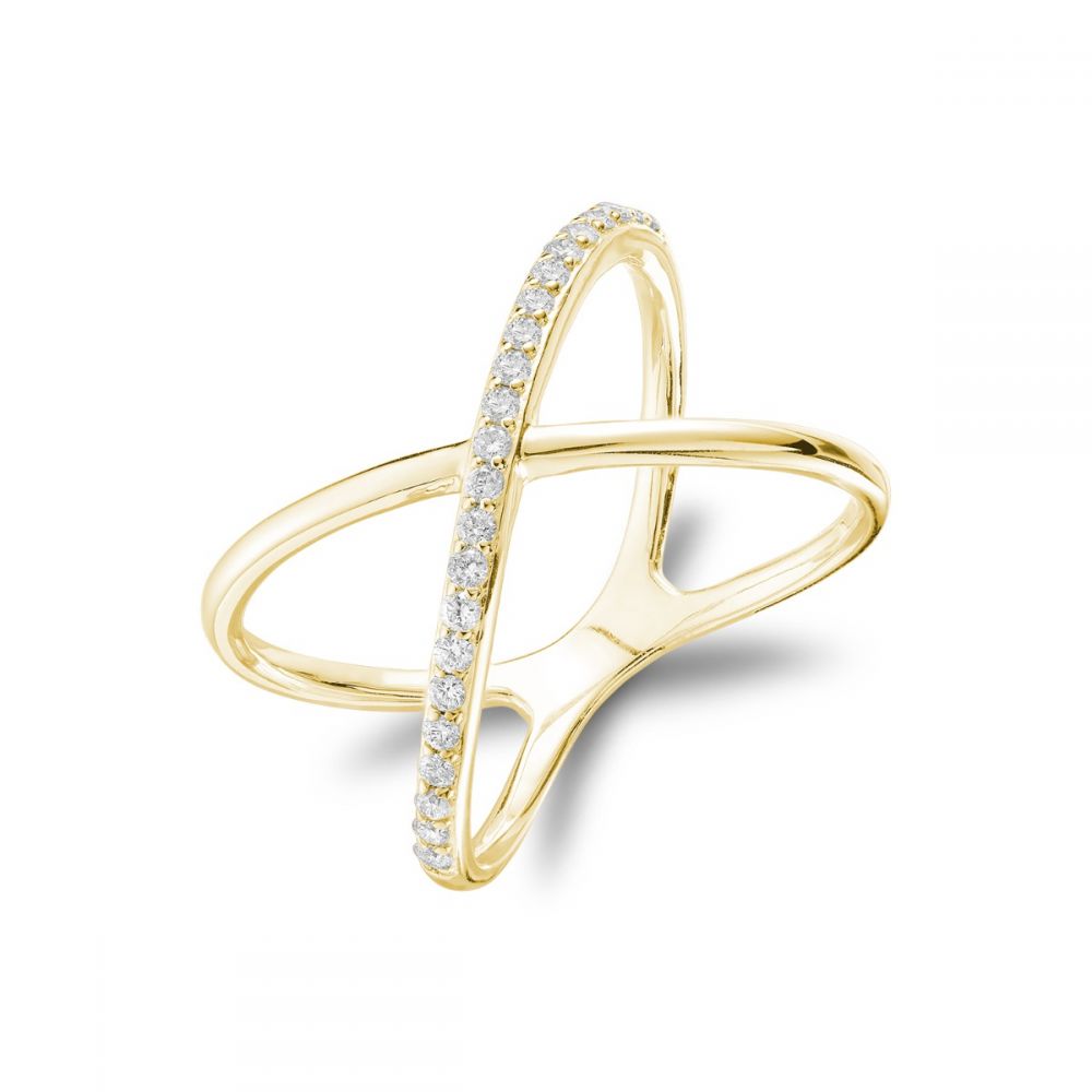 Collection Hemsleys Bague X en diamant 14K