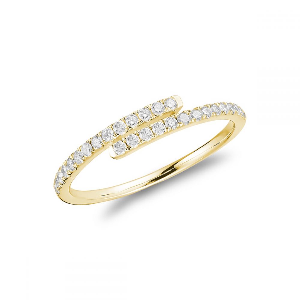 Hemsleys Collection 14K Diamond Linear Wrap Ring