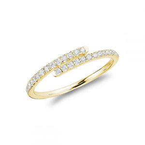 Hemsleys Collection 14K Diamond Linear Wrap Ring