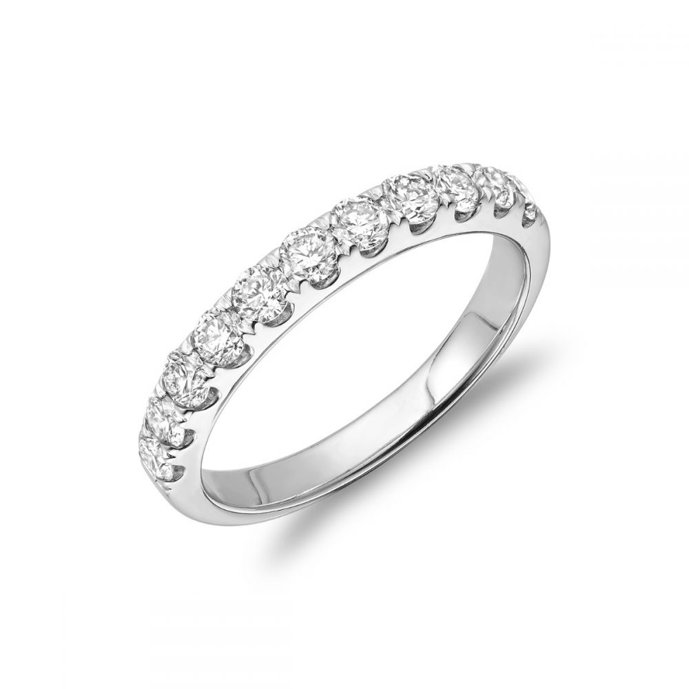 Hemsleys Collection 14K Diamond Half Eternity Band U-Shape Setting (anneau de demi éternité avec diamants)