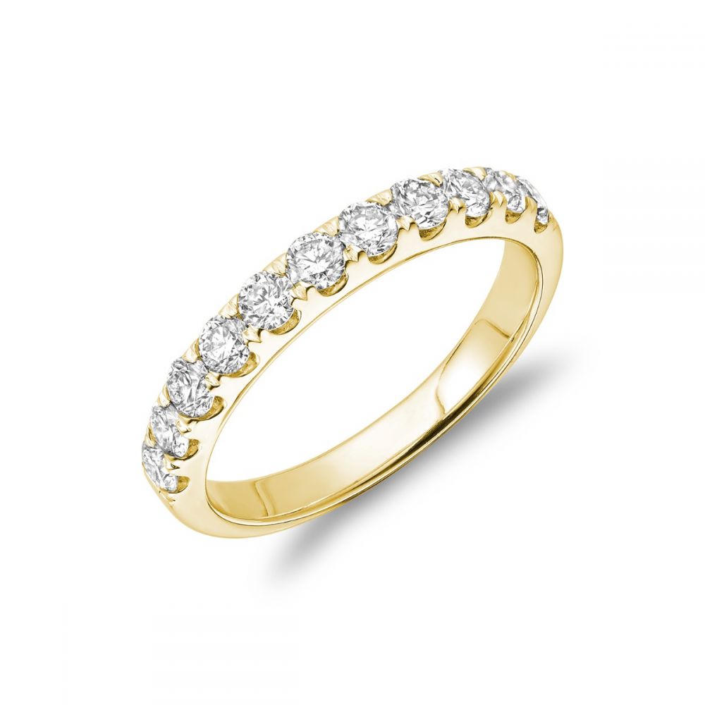 Hemsleys Collection 14K Diamond Half Eternity Band U-Shape Setting (anneau de demi éternité avec diamants)