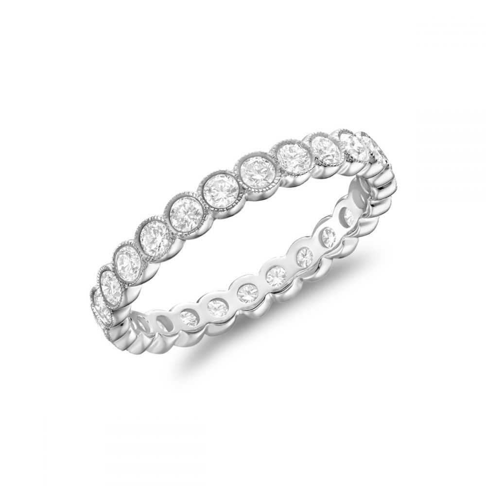 Hemsleys Collection 14K Bezel Set Diamond Full Eternity Band