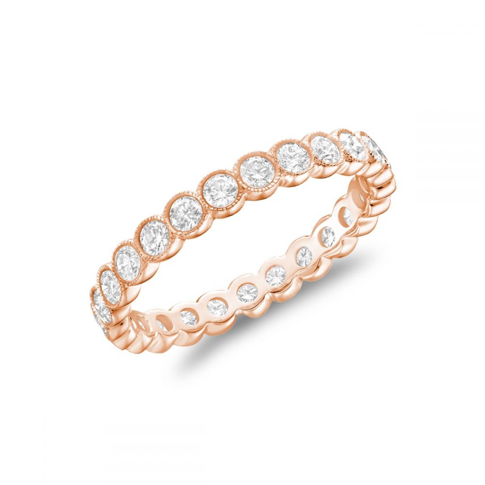 Hemsleys Collection 14K Bezel Set Diamond Full Eternity Band