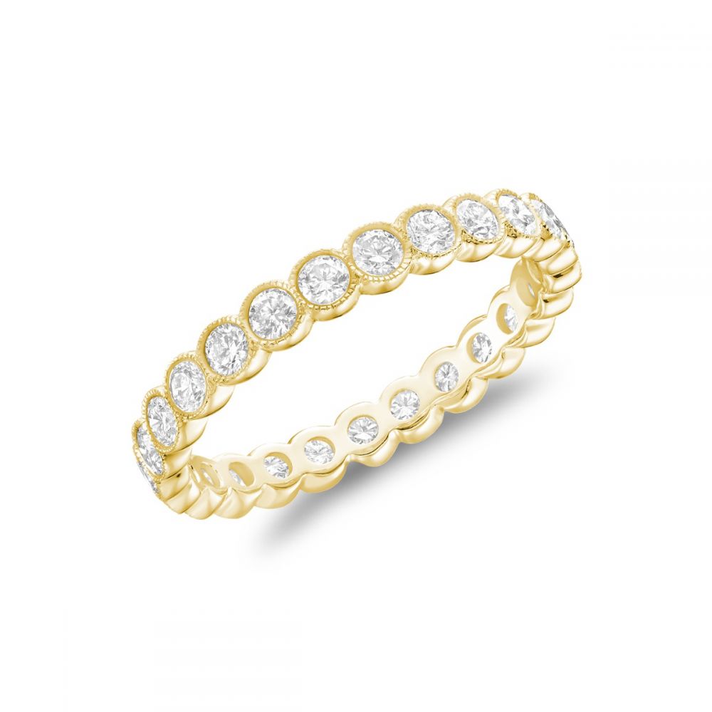 Hemsleys Collection 14K Bezel Set Diamond Full Eternity Band