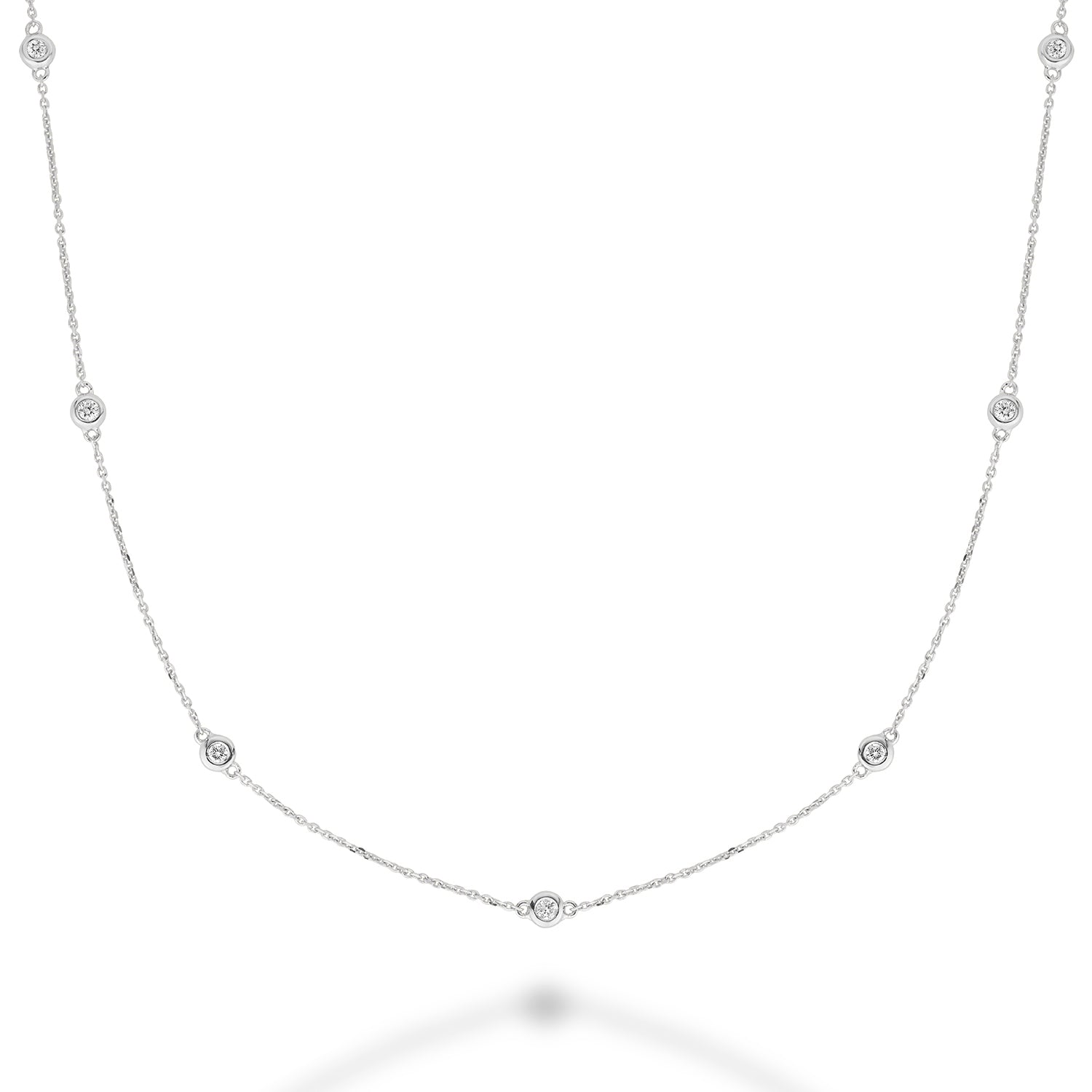 Hemsleys Collection 14K Diamonds-By-The-Yard Necklace