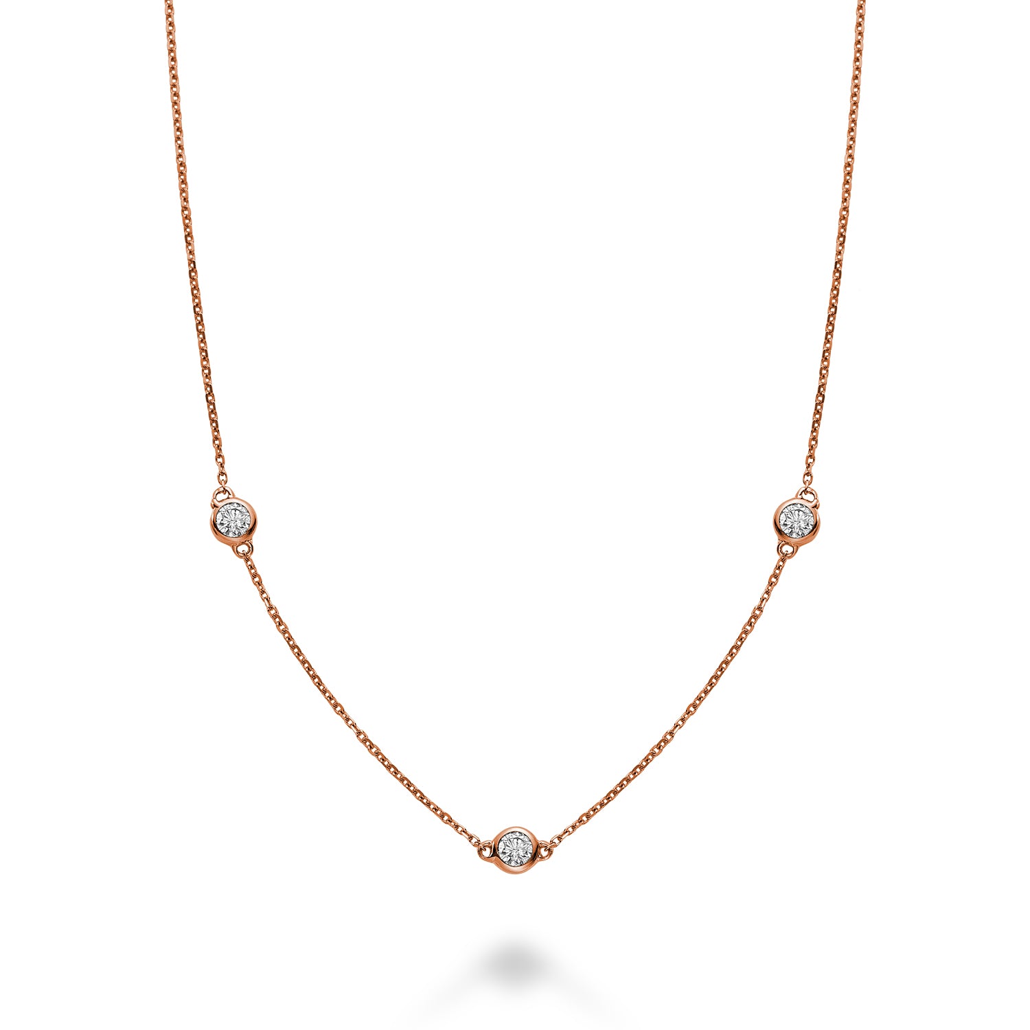 Hemsleys Collection 14K Mini Diamonds-By-The-Yard Necklace