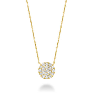 Hemsleys Collection 14K Diamond Pavé Disc Necklace