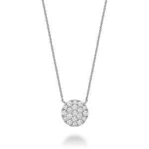 Hemsleys Collection 14K Diamond Pavé Disc Necklace