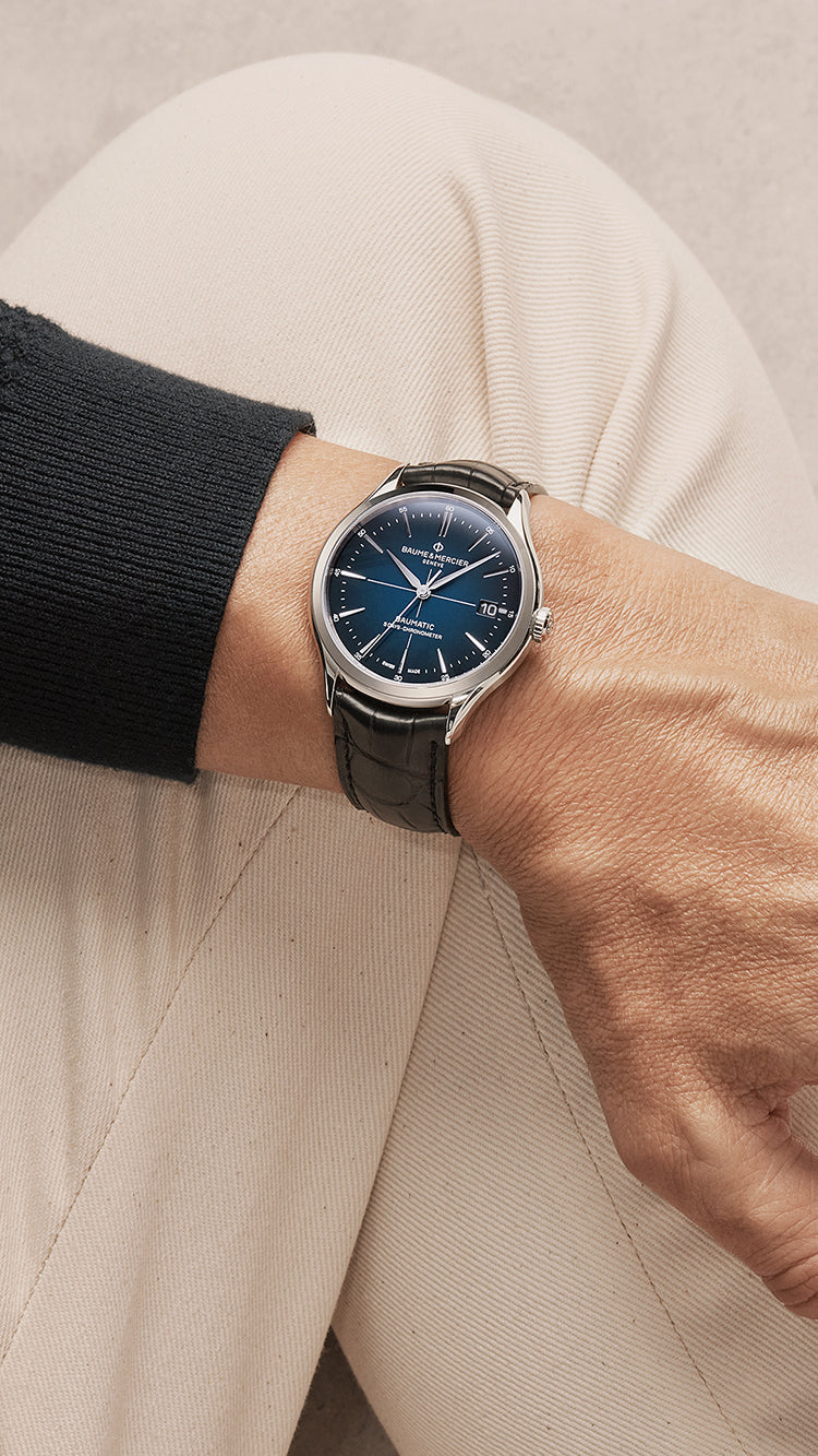 Baume Et Mercier Clifton Baumatic Automatic (Blue Dial / 40mm)