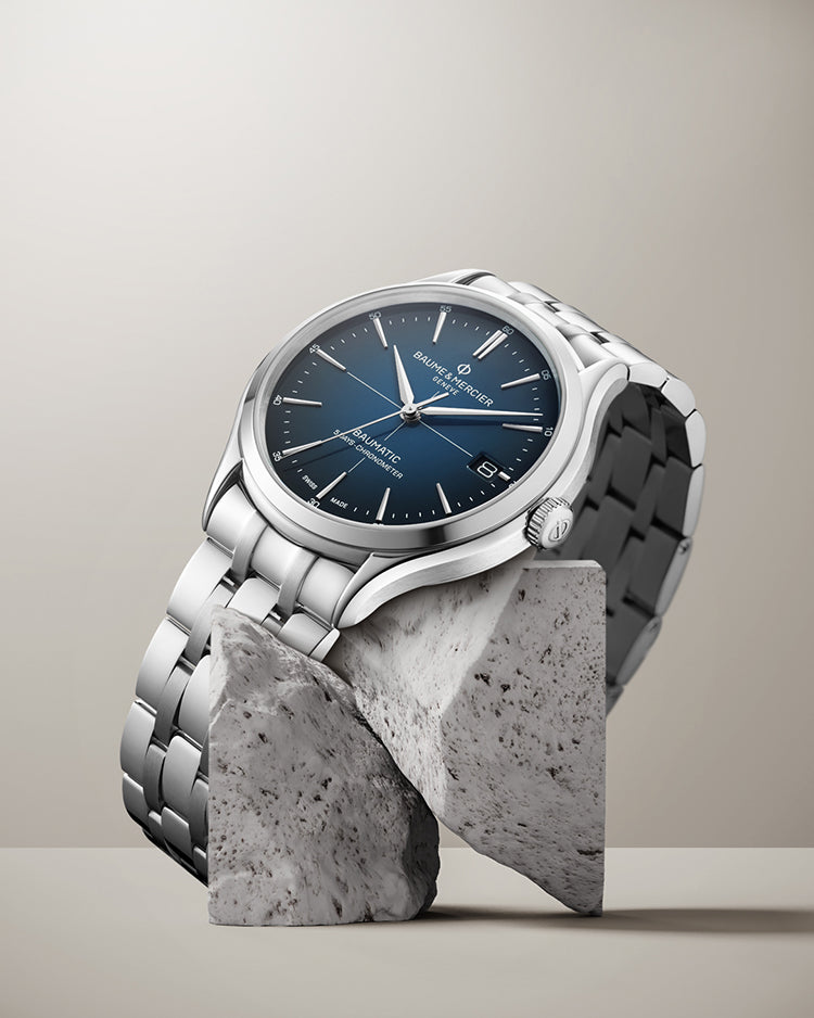 Baume Et Mercier Clifton Baumatic Automatic (Blue Dial / 40mm)