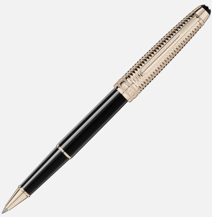 Montblanc Meisterstück Doué Geometry Champagne Stylo Classique recouvert d'or