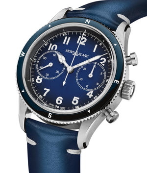 Montblanc 1858 Automatic Chronograph (Blue Dial / 42mm)