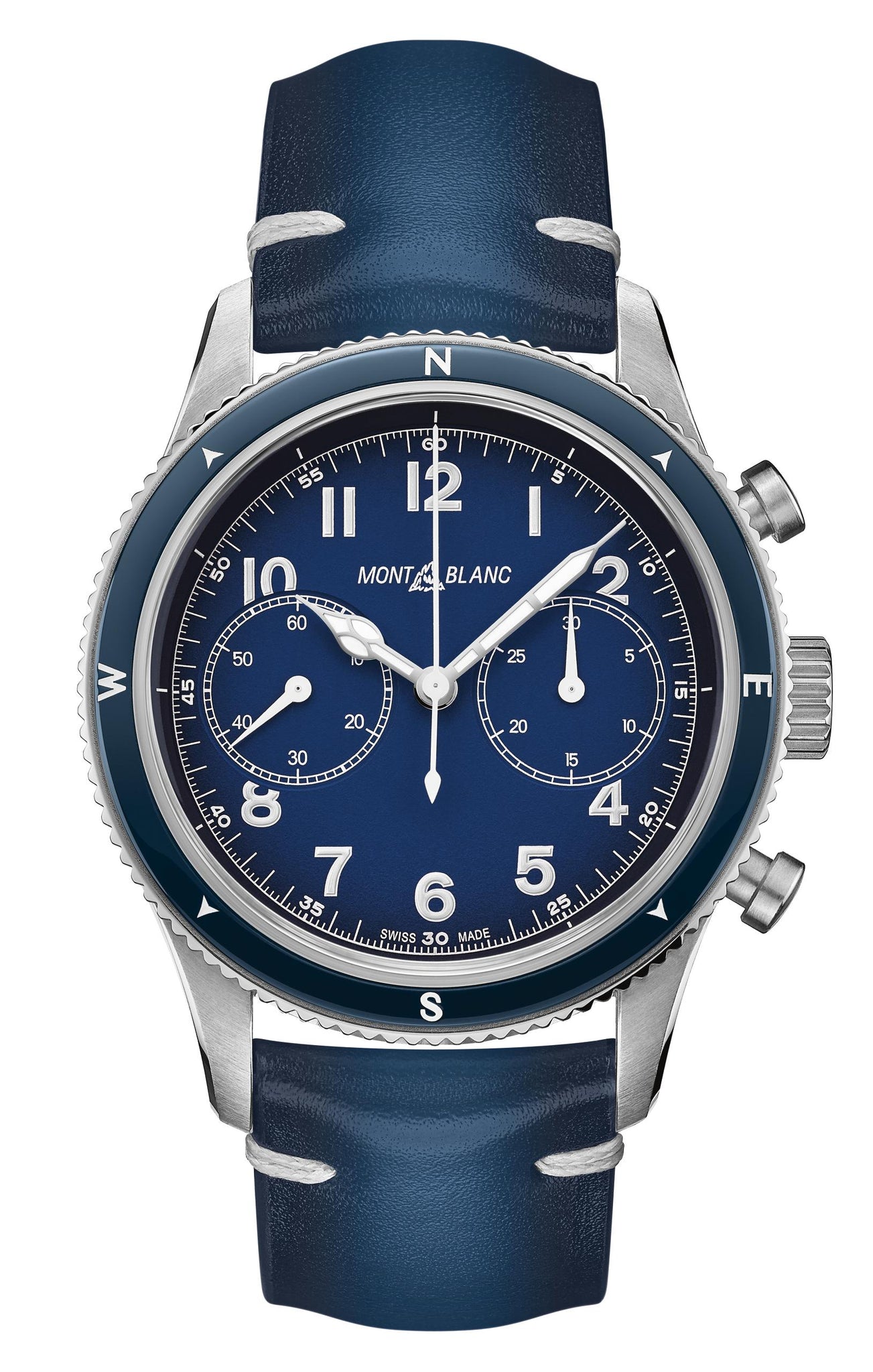 Montblanc 1858 Automatic Chronograph (Blue Dial / 42mm)