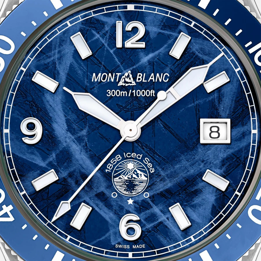 Montblanc 1858 Iced Sea Automatic Date (Blue Dial / 41mm)