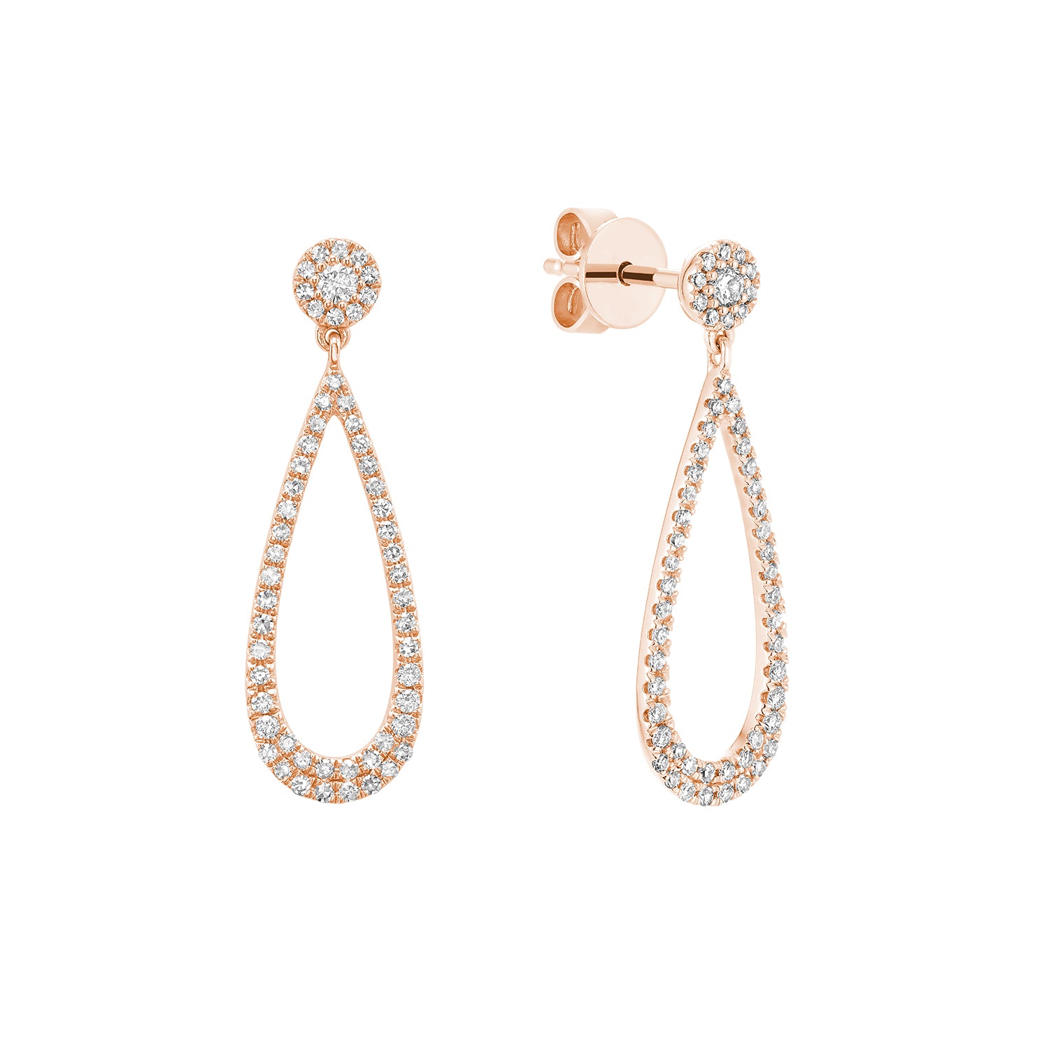 Boucles d'oreilles en diamant 14K de la collection Hemsleys