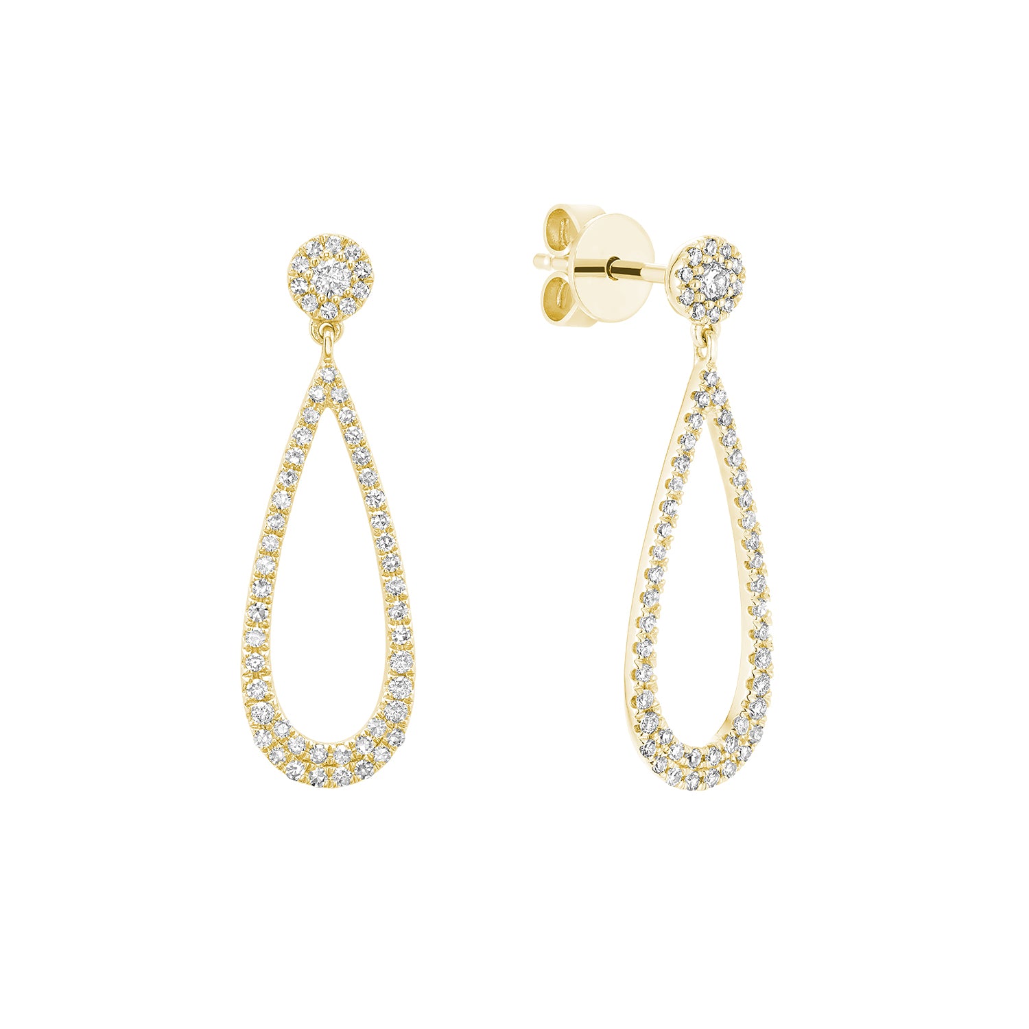 Boucles d'oreilles en diamant 14K de la collection Hemsleys