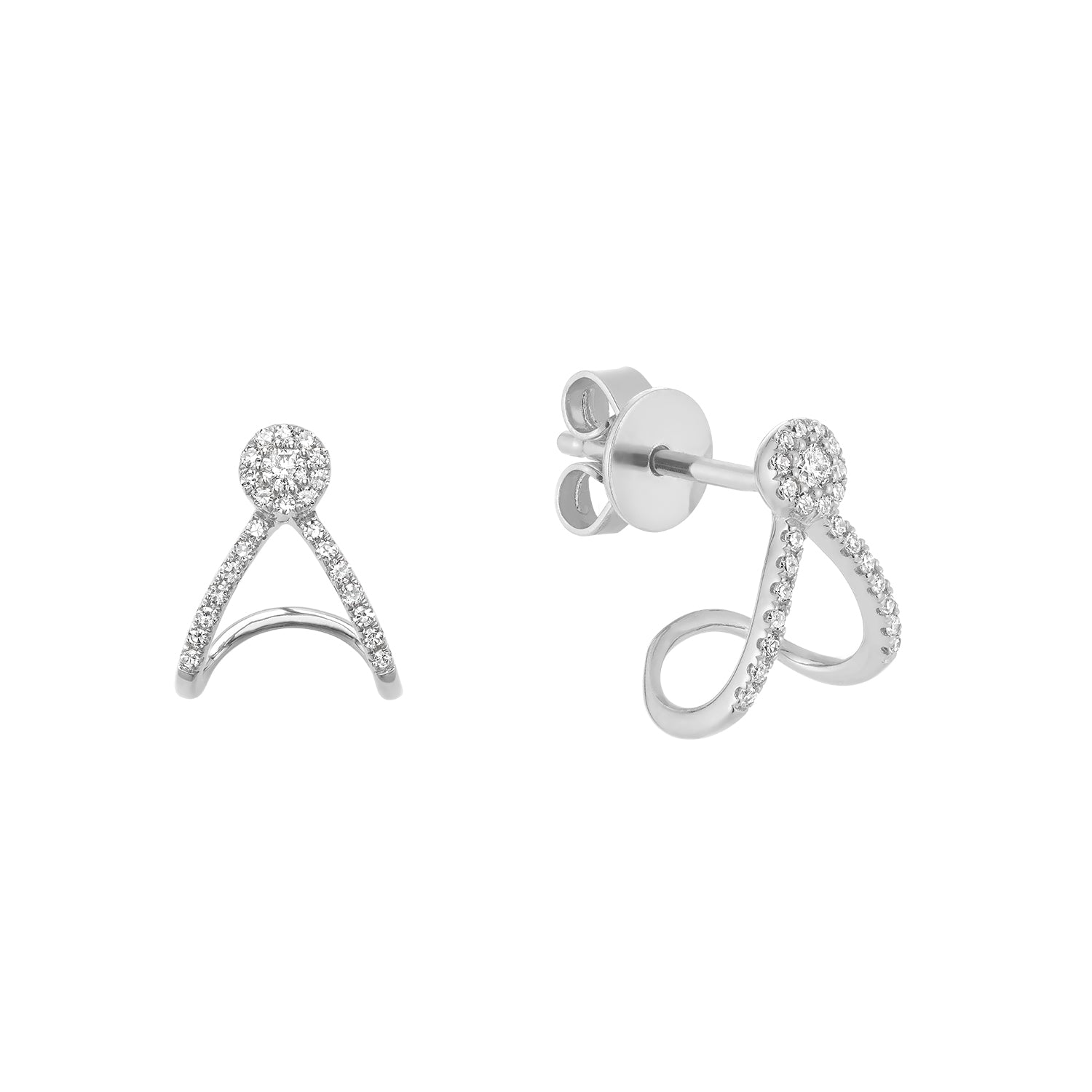 Hemsleys Collection 14K Diamond Double Wrap Mini Huggy Hoop Earrings –  Hemsleys Jewellers