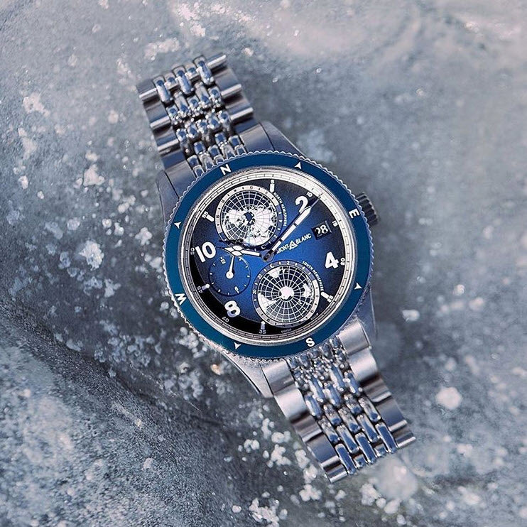 Montblanc 1858 Geosphere (Blue Dial 42mm Bracelet) – Hemsleys