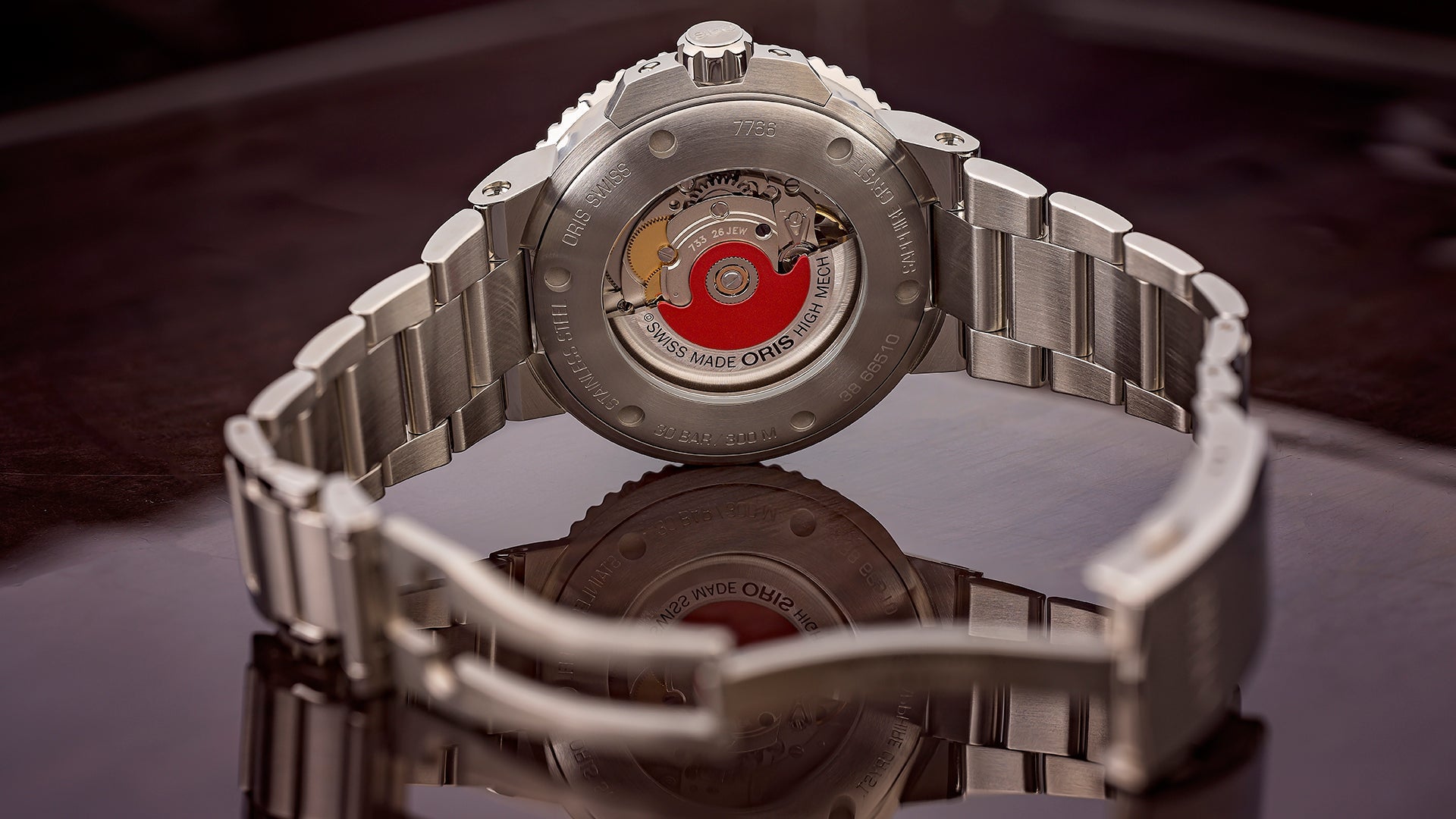 Oris Aquis Date Automatic REF#73377304158-0782405PEB (Cherry Dial / 43.5mm)