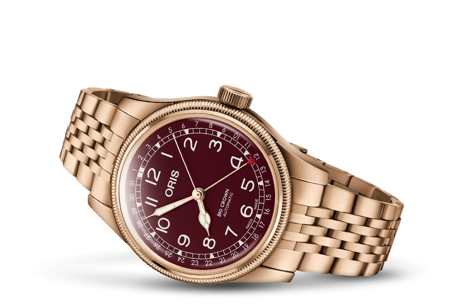 Oris Big Crown Pointer Date Bronze Automatic REF#75477413168 (Red Dial 40mm)