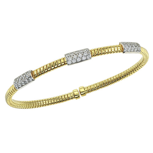 Bracelet Hemsleys Collection 18K Diamond Triple Bar Station