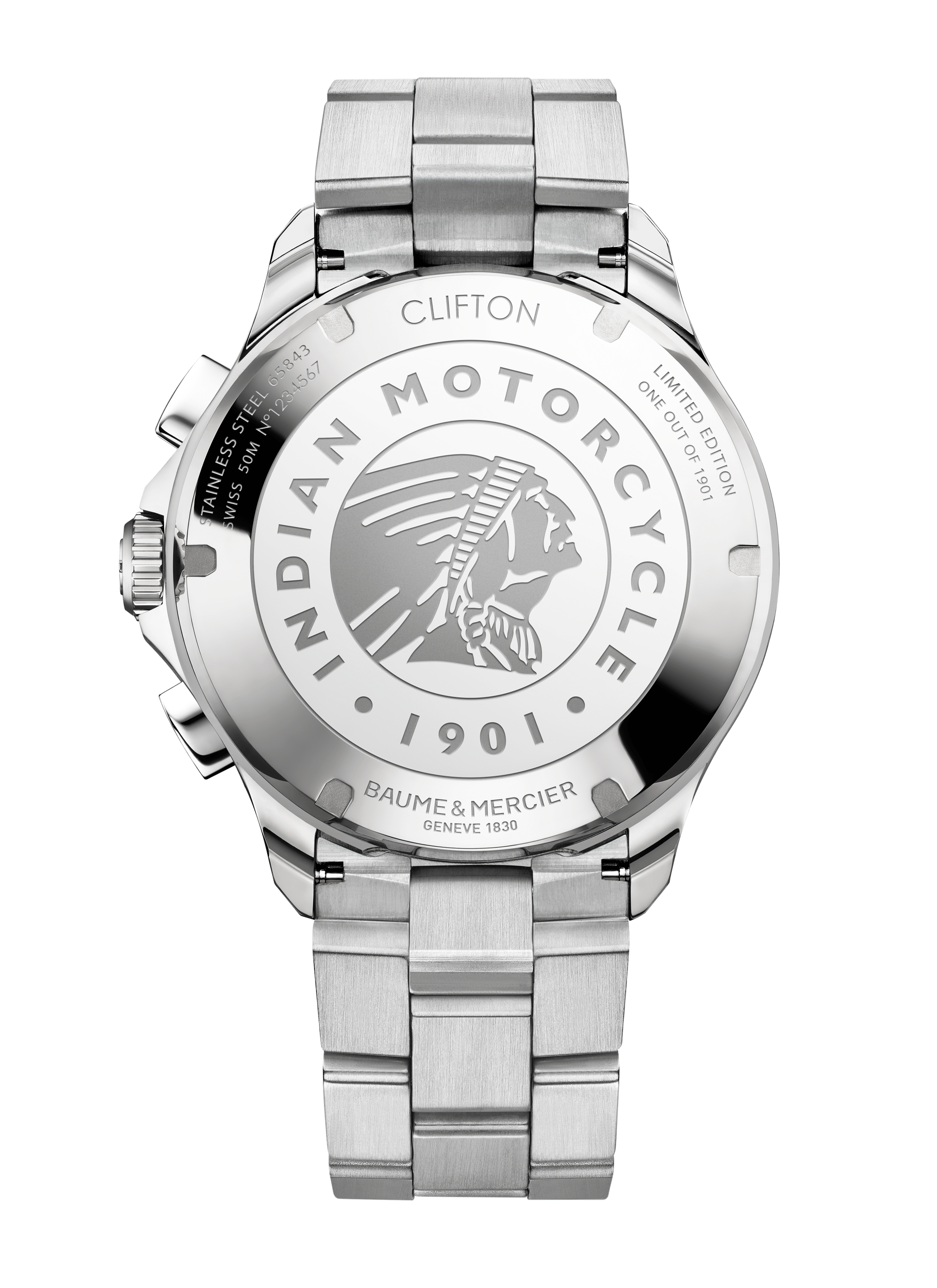 Baume Et Mercier Clifton Club Indian Motorcycle Limited Edition (cadran noir / 44mm)