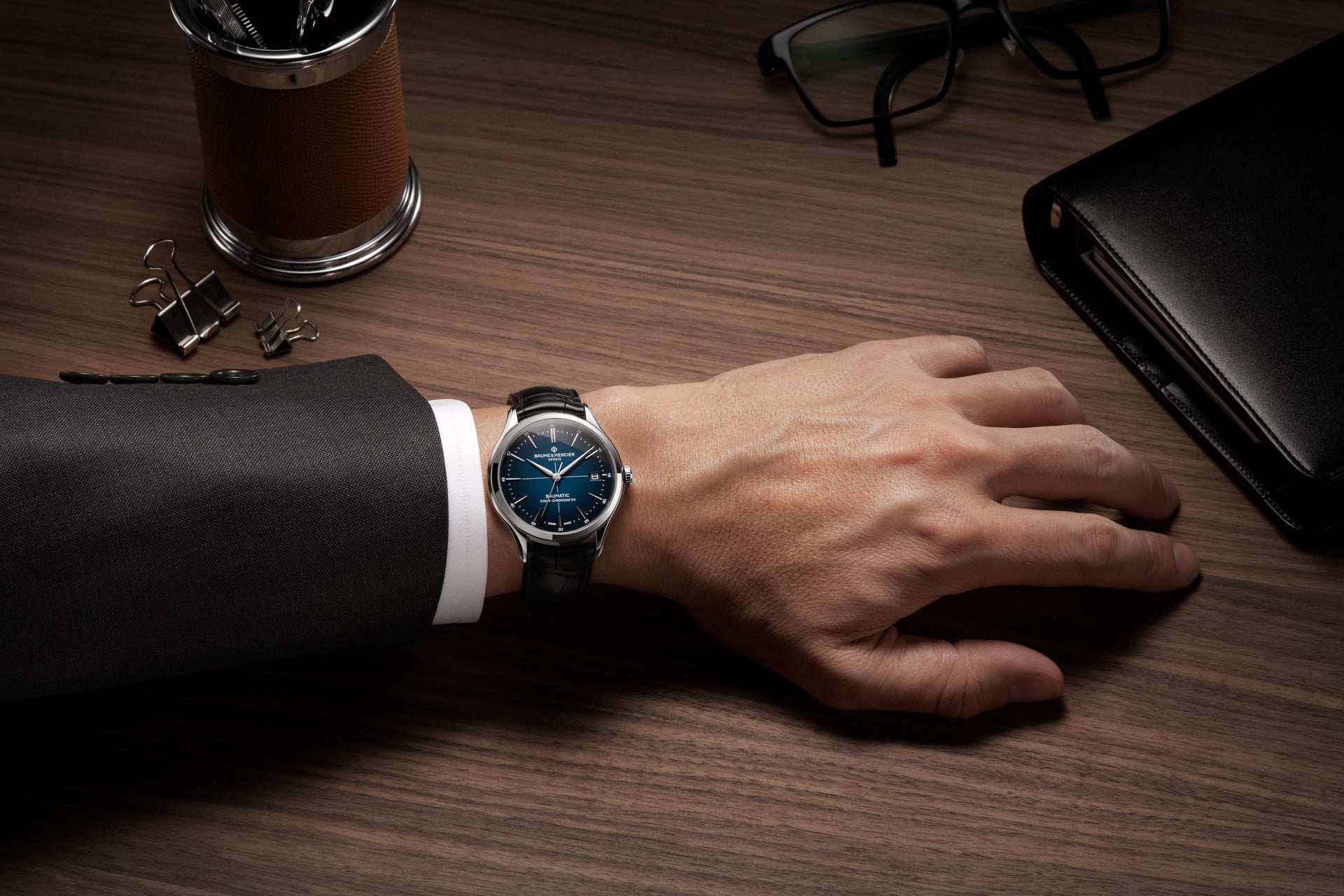 Baume Et Mercier Clifton Baumatic Automatic (Blue Dial / 40mm)