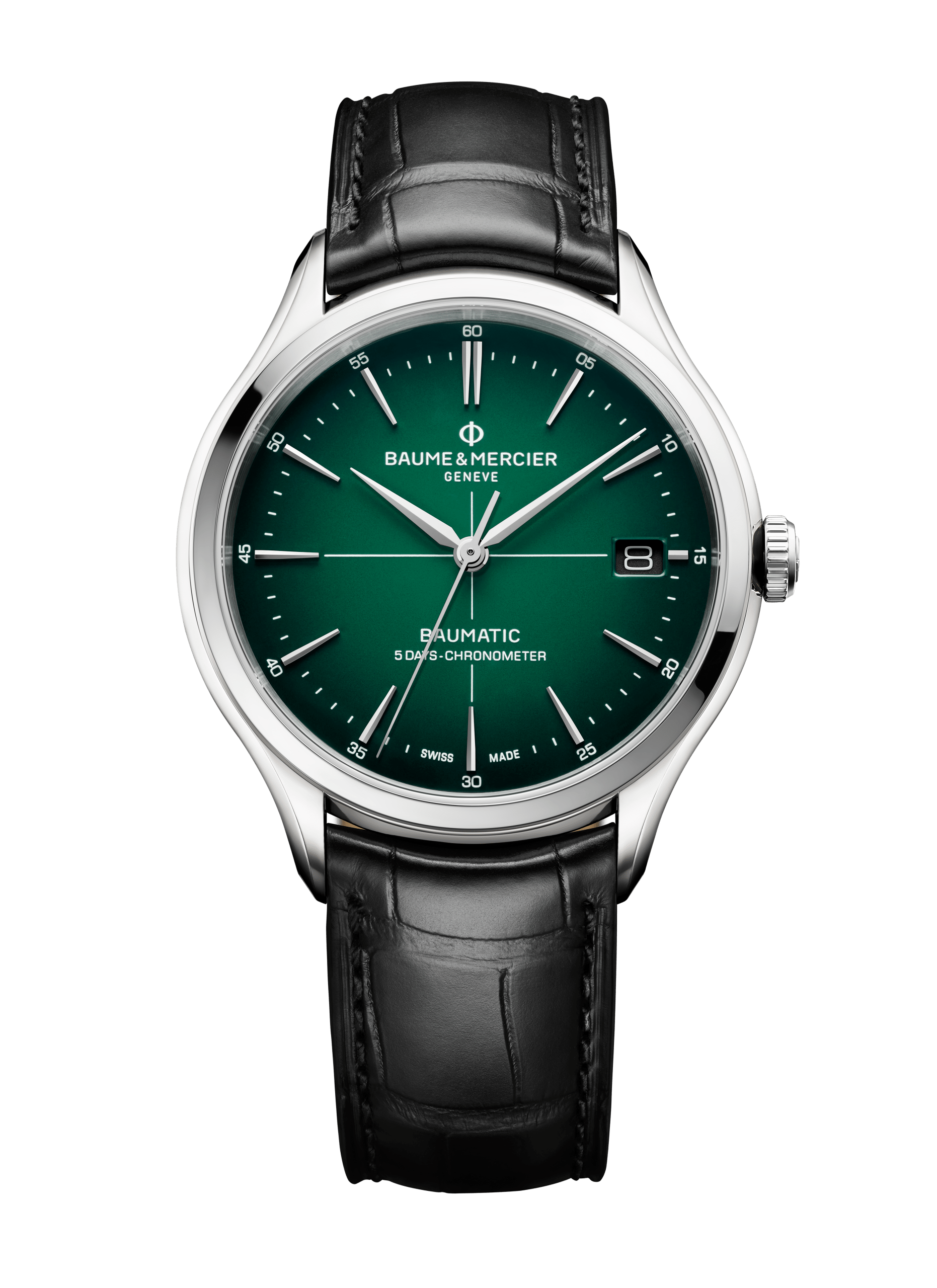 Baume Et Mercier Clifton Baumatic Automatic Green Dial 40mm Hemsleys Jewellers