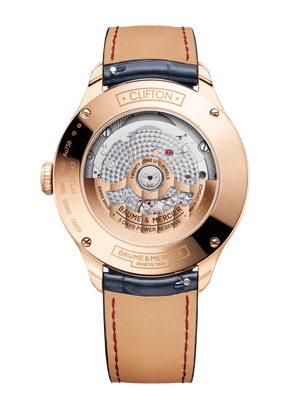 Baume Et Mercier Clifton Baumatic 18K Rose Gold Day Date Moonphase Automatic (Grey Dial / 42mm)