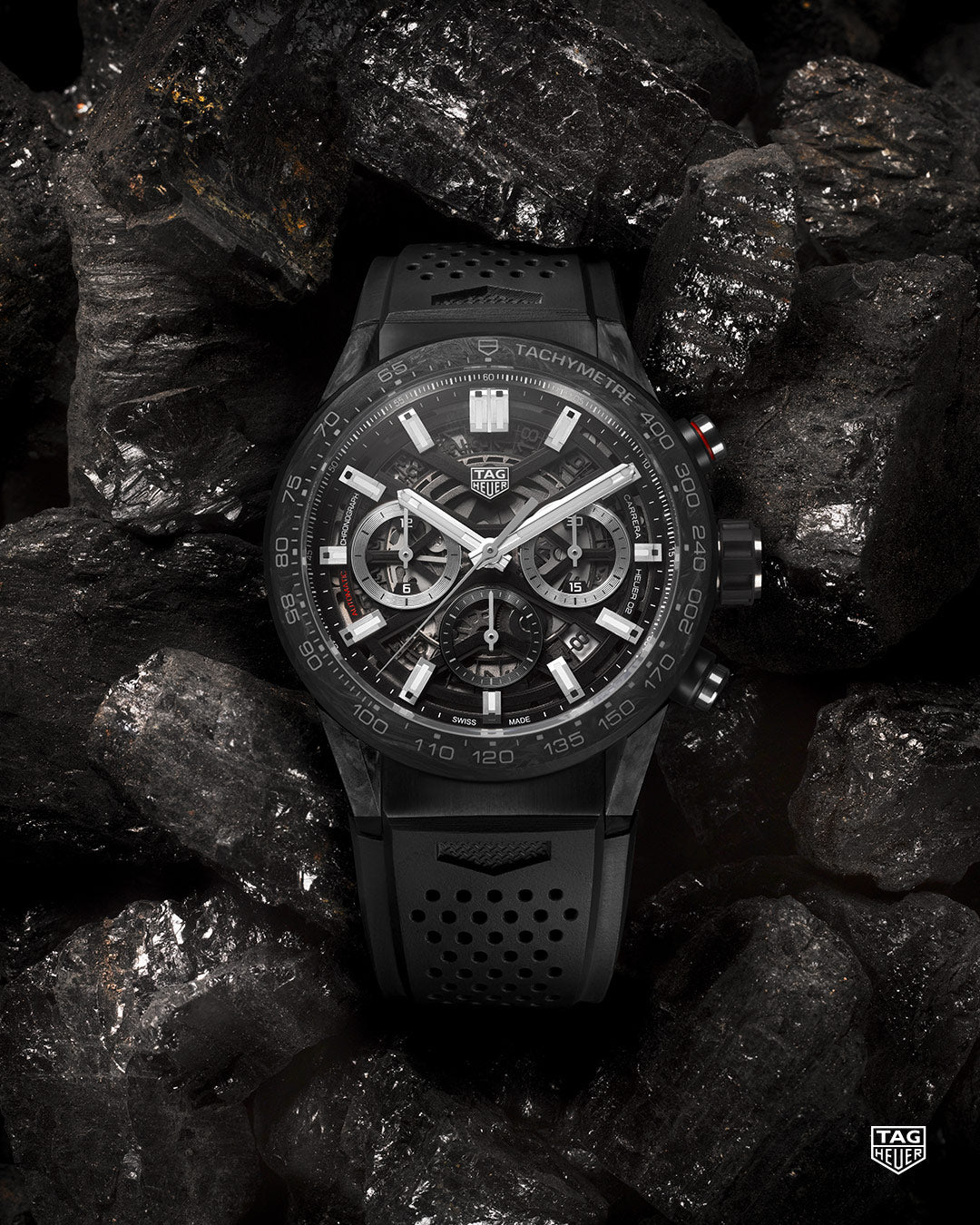 TAG Heuer Carrera Heuer 02 Automatic Chronograph Black Dial