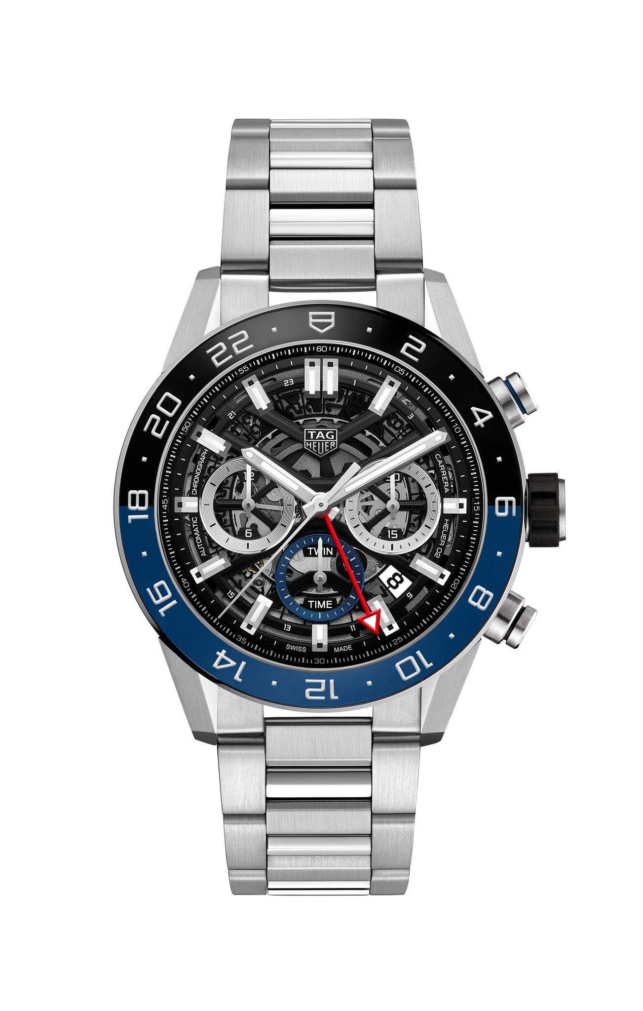 TAG Heuer Carrera Heuer 02 Automatic Chronograph GMT (Black Dial / 45mm)