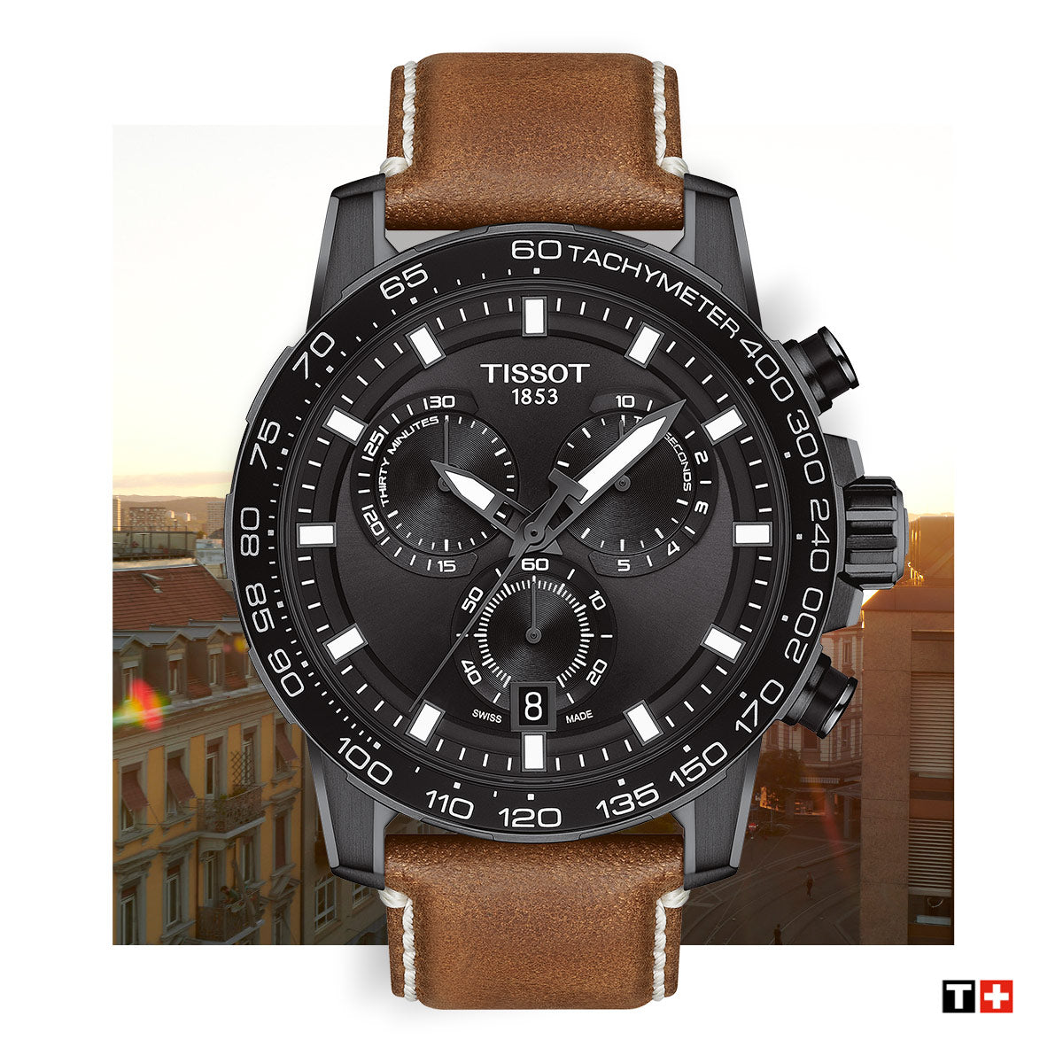 Tissot Supersport Chrono Quartz Chronograph (Black Dial / 45.5mm / Black PVD)