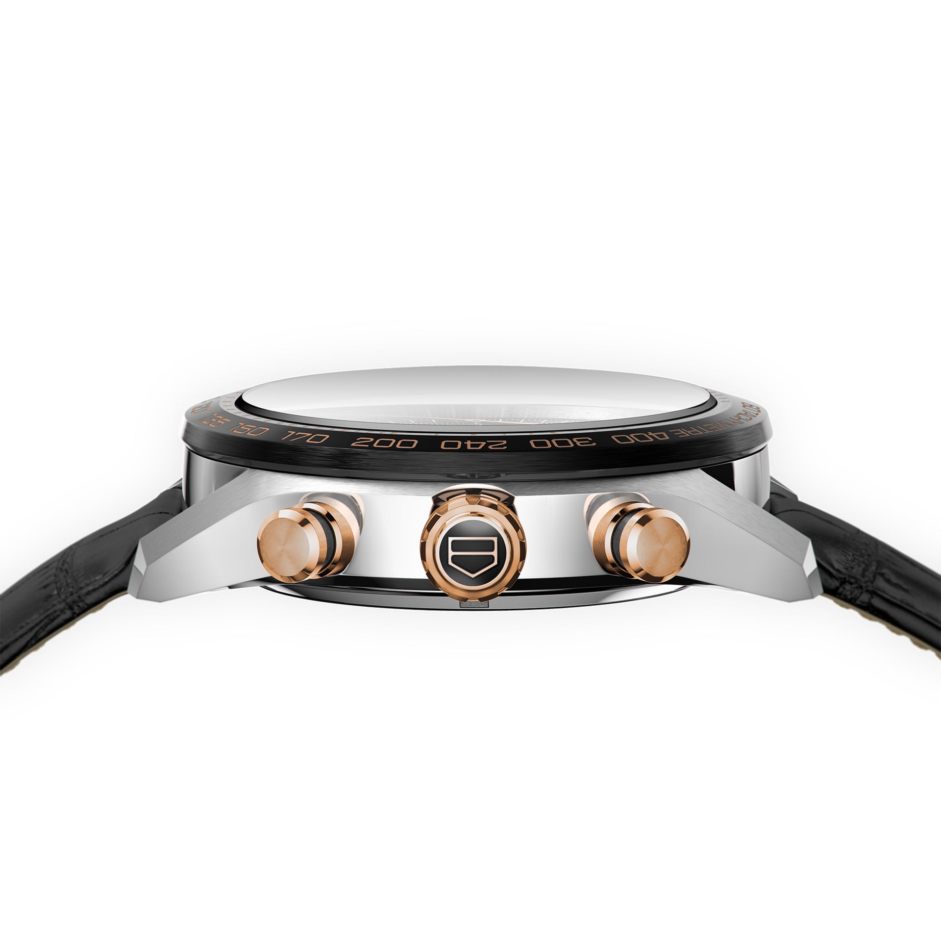 TAG Heuer Carrera Heuer 02 Chronographe automatique (Cadran noir / 44mm / Accents en or rose)